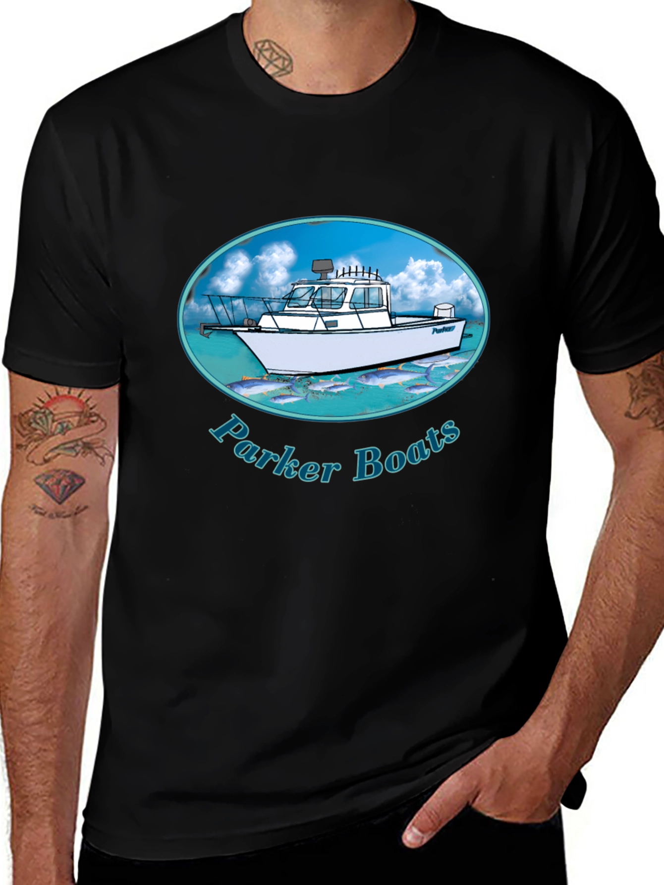 Parker Boats T-Shirt - Black Graphic Tee