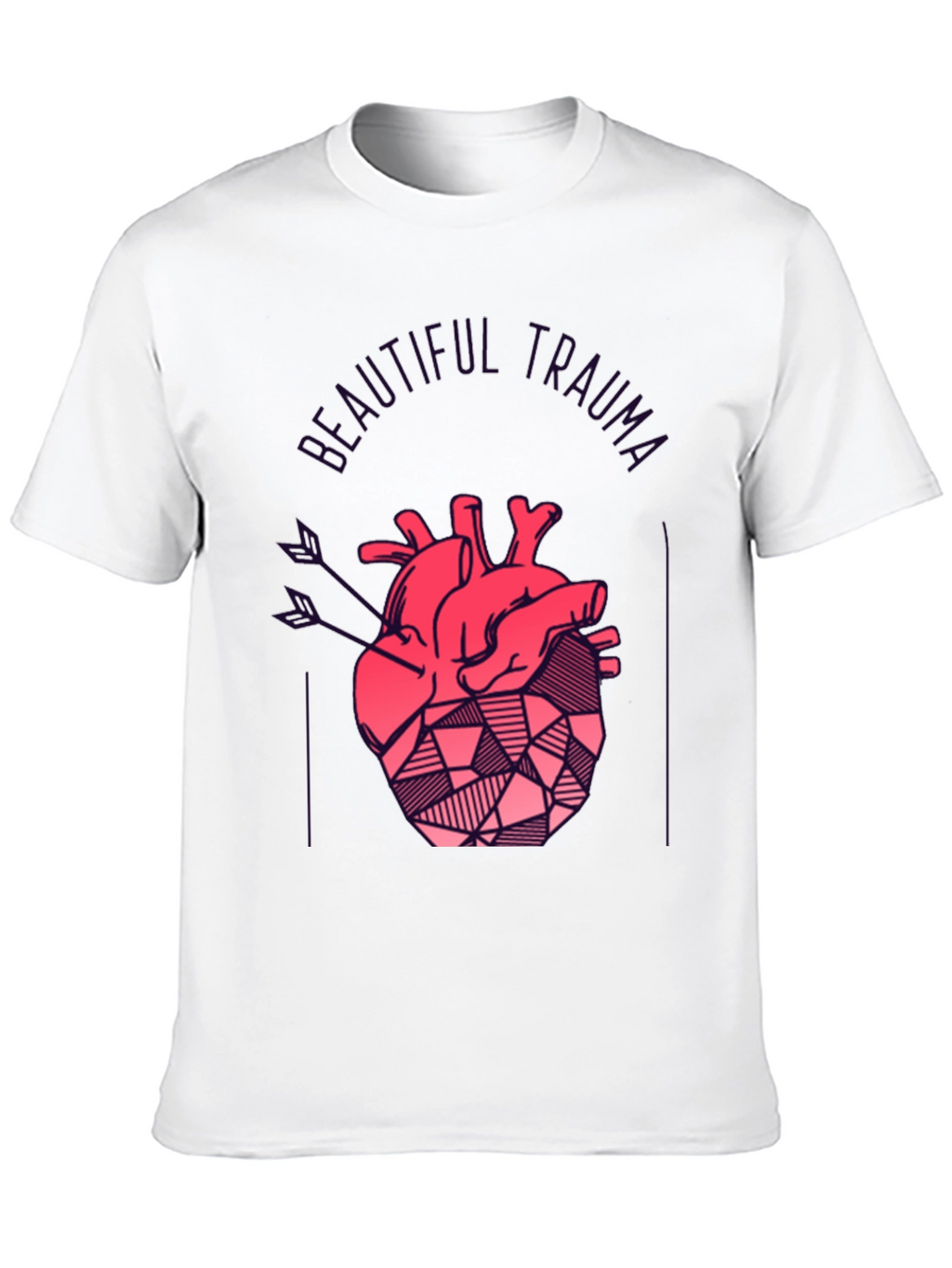 Beautiful Trauma Heart Graphic T-Shirt