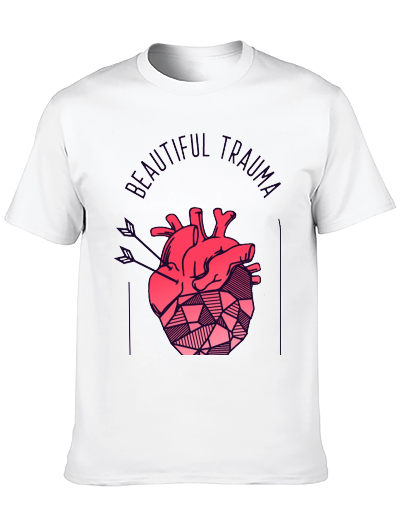Beautiful Trauma Heart Graphic T-Shirt