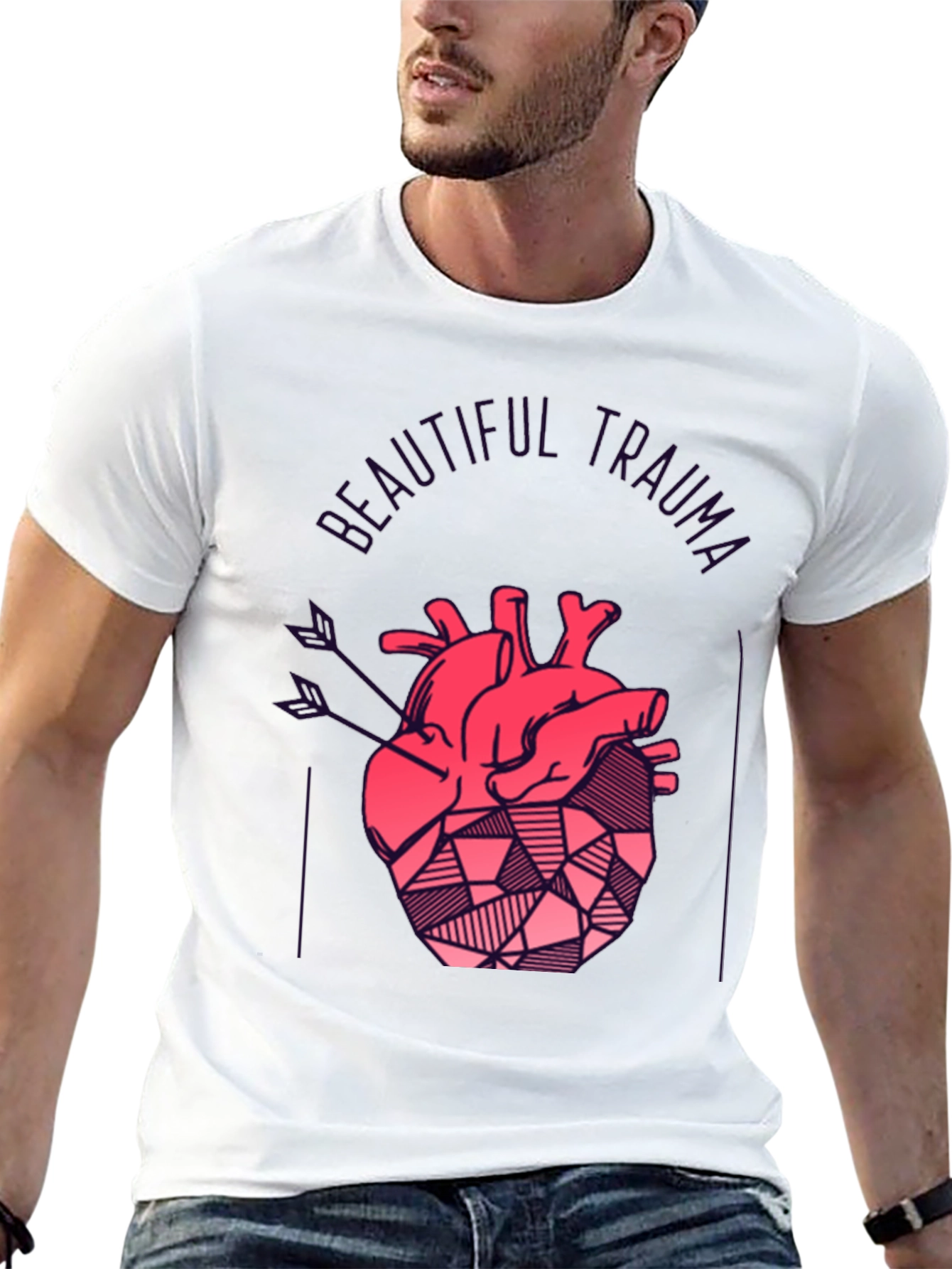 Beautiful Trauma Heart Graphic T-Shirt
