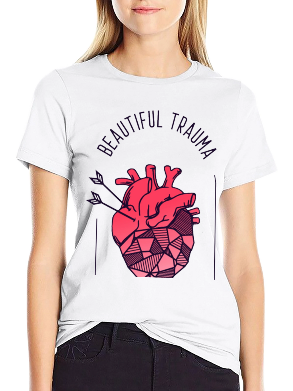 Beautiful Trauma Heart Graphic T-Shirt
