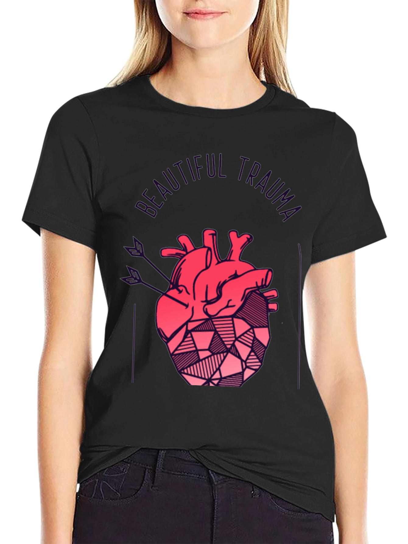 Beautiful Trauma Heart Graphic T-Shirt