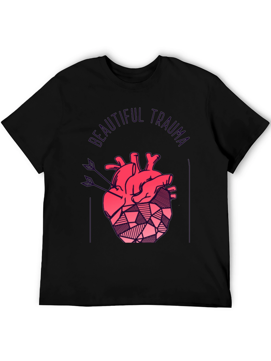 Beautiful Trauma Heart Graphic T-Shirt
