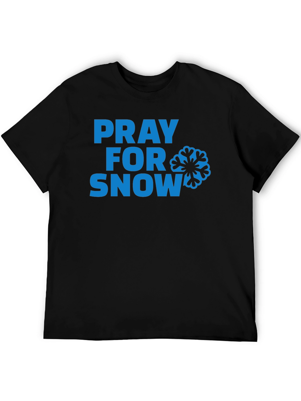 Pray for Snow T-Shirt - Blue Graphic Tee
