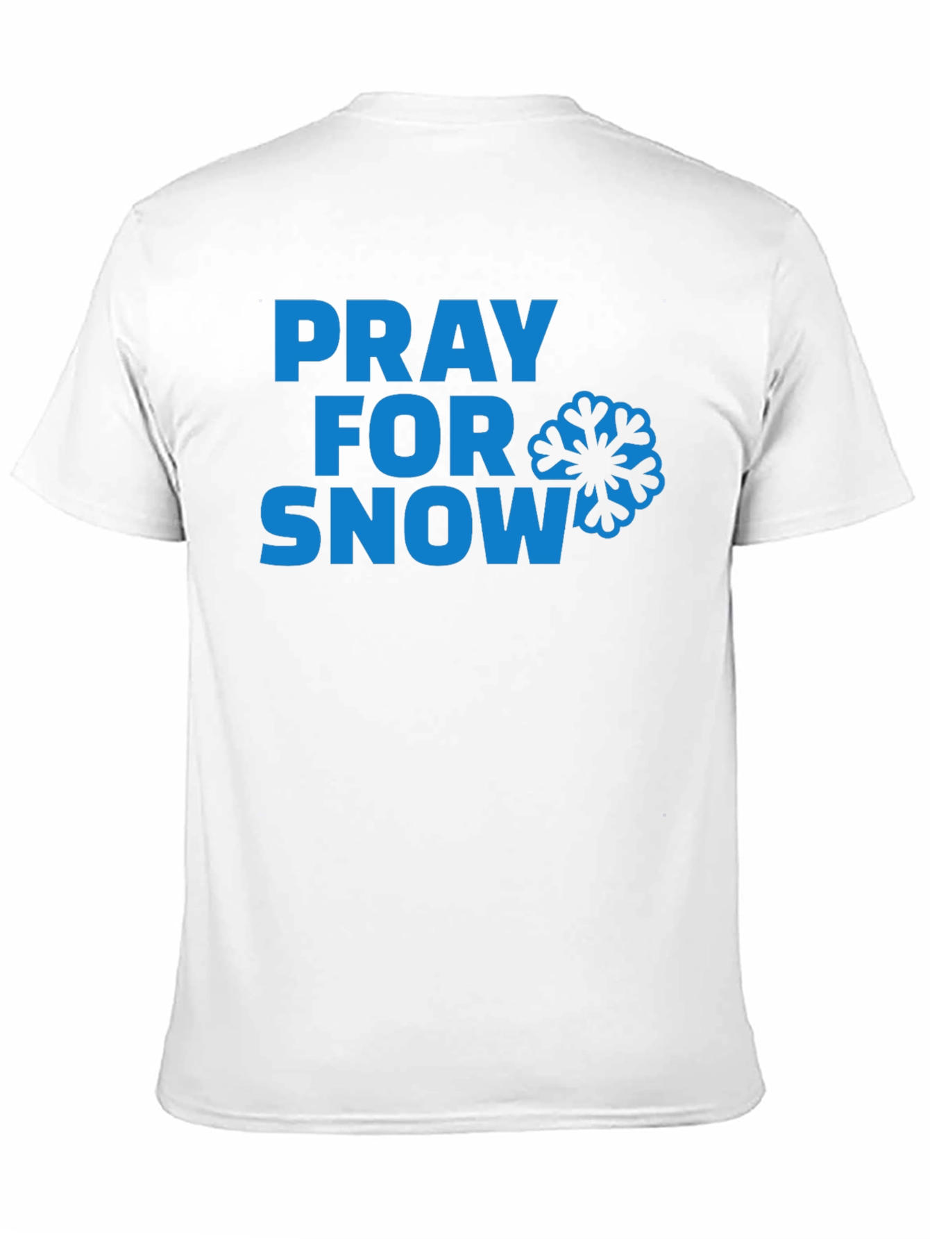 Pray for Snow T-Shirt - Blue Graphic Tee