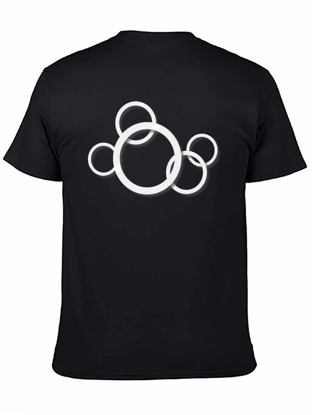 Modern Circle Graphic Black T-Shirt