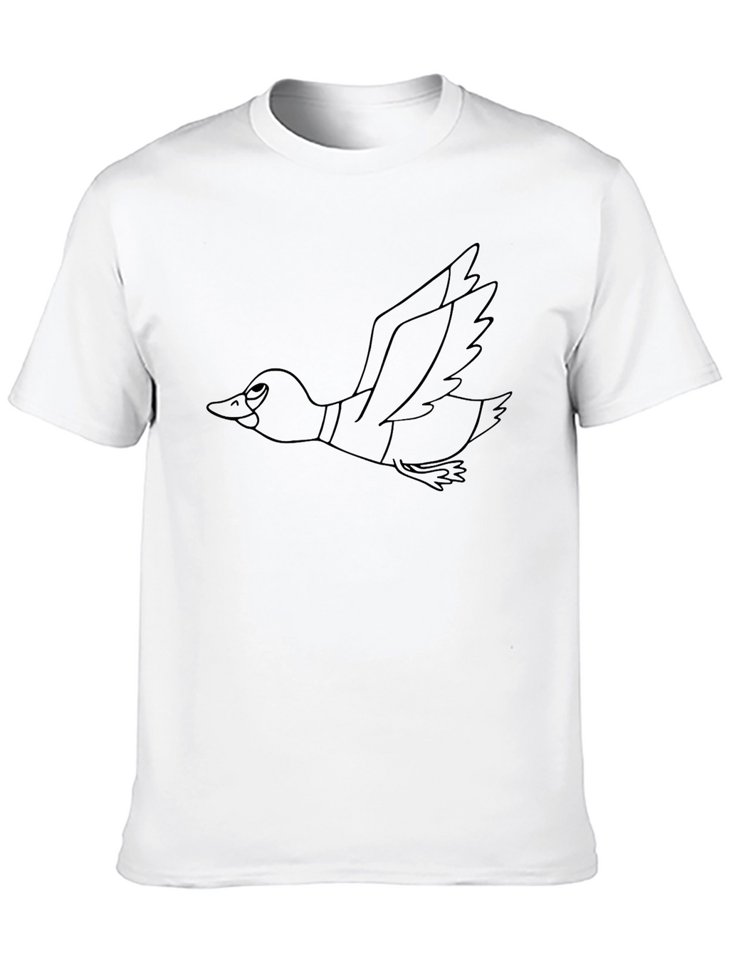 Duck Outline Graphic T-Shirt - Casual Style