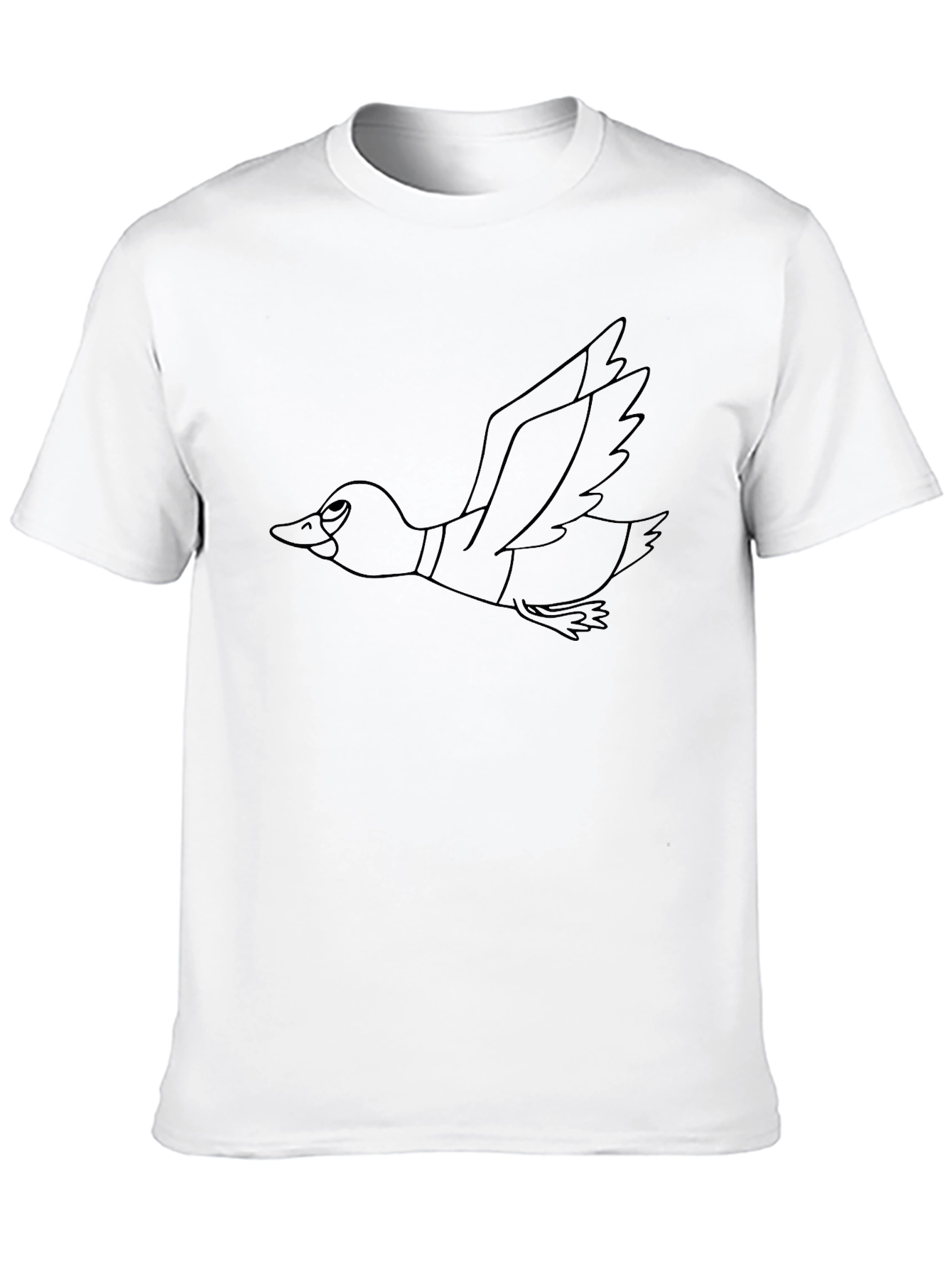 Duck Outline Graphic T-Shirt - Casual Style