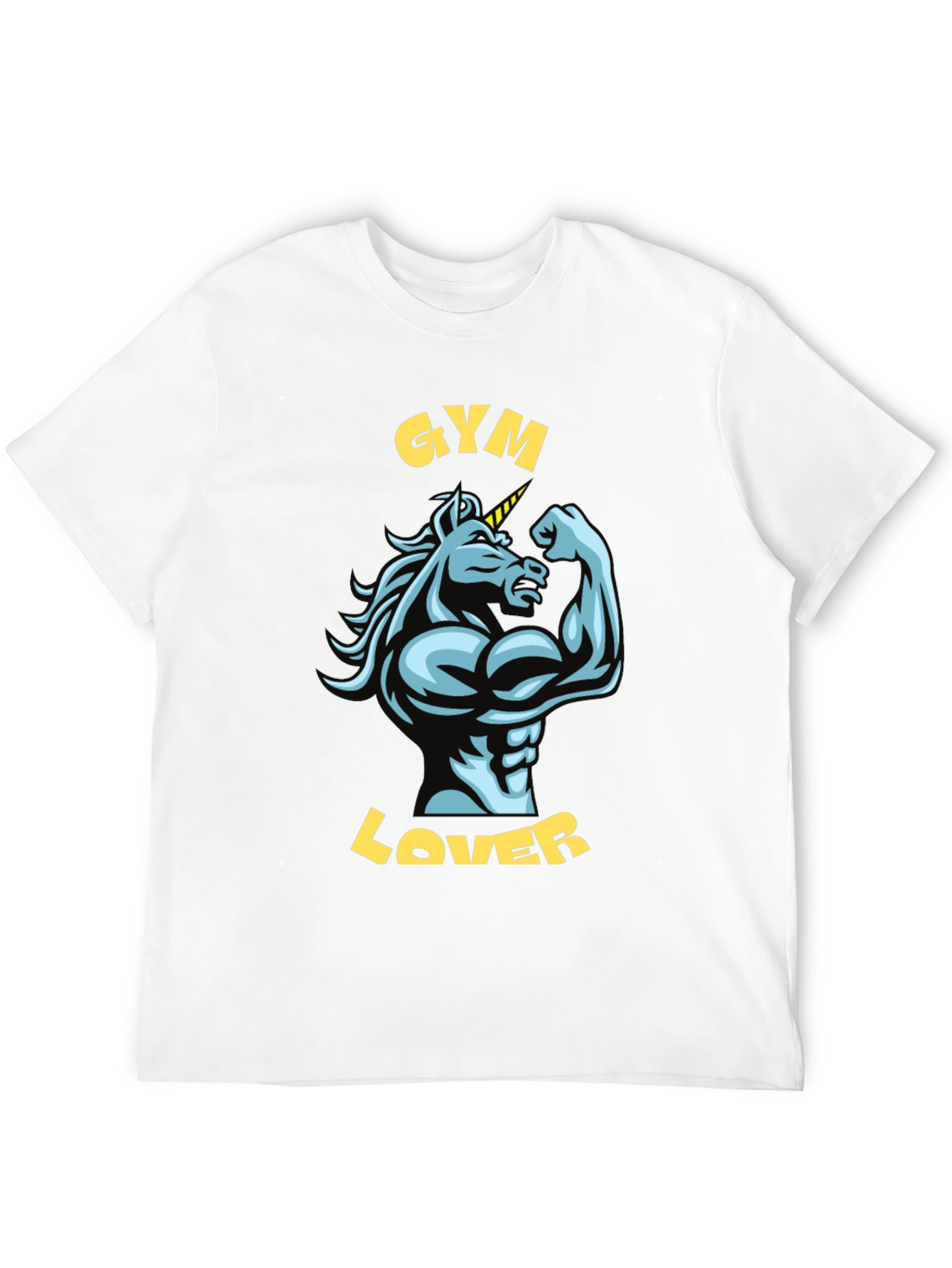Gym Lover Unicorn Graphic T-Shirt