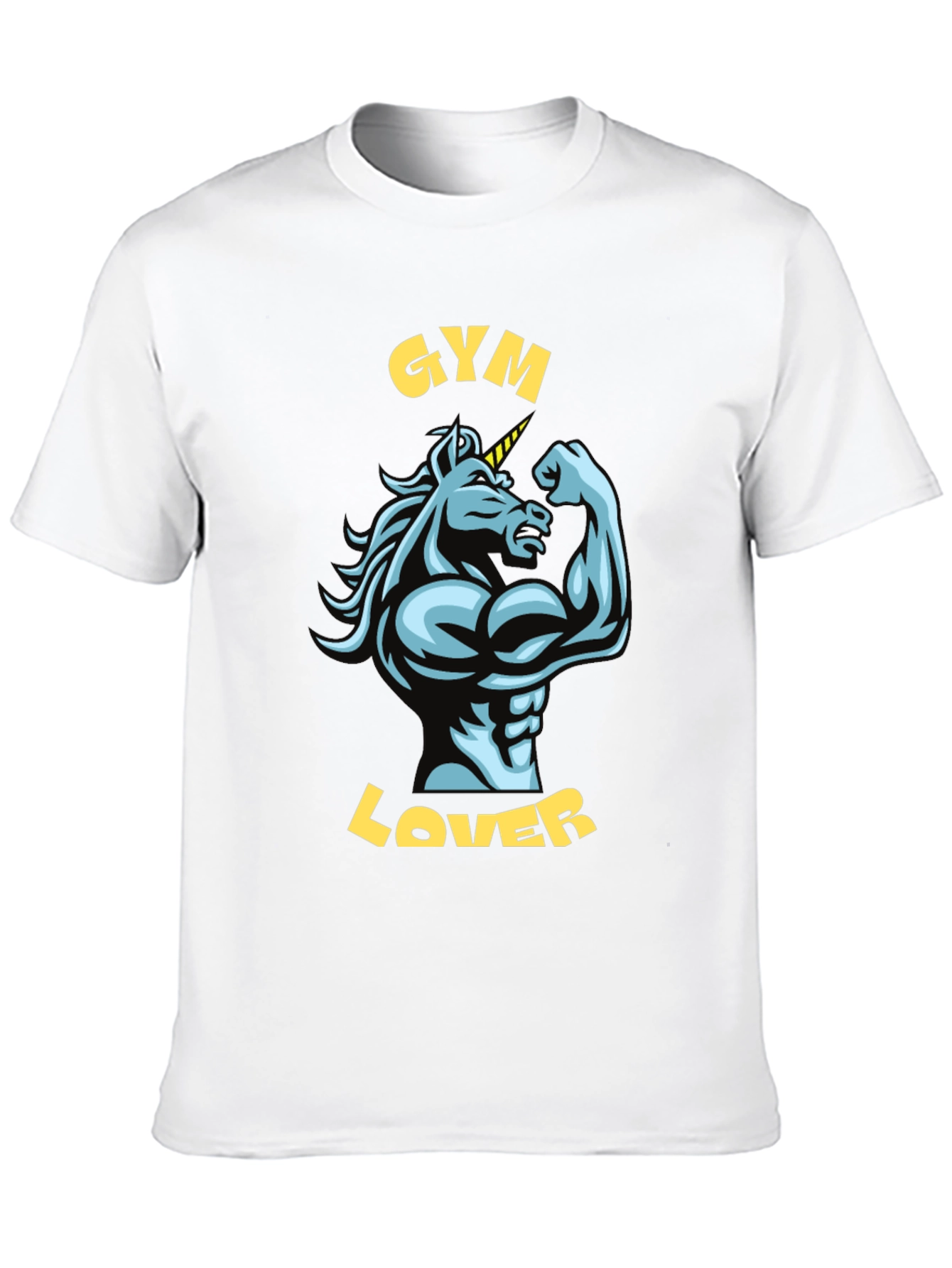 Gym Lover Unicorn Graphic T-Shirt