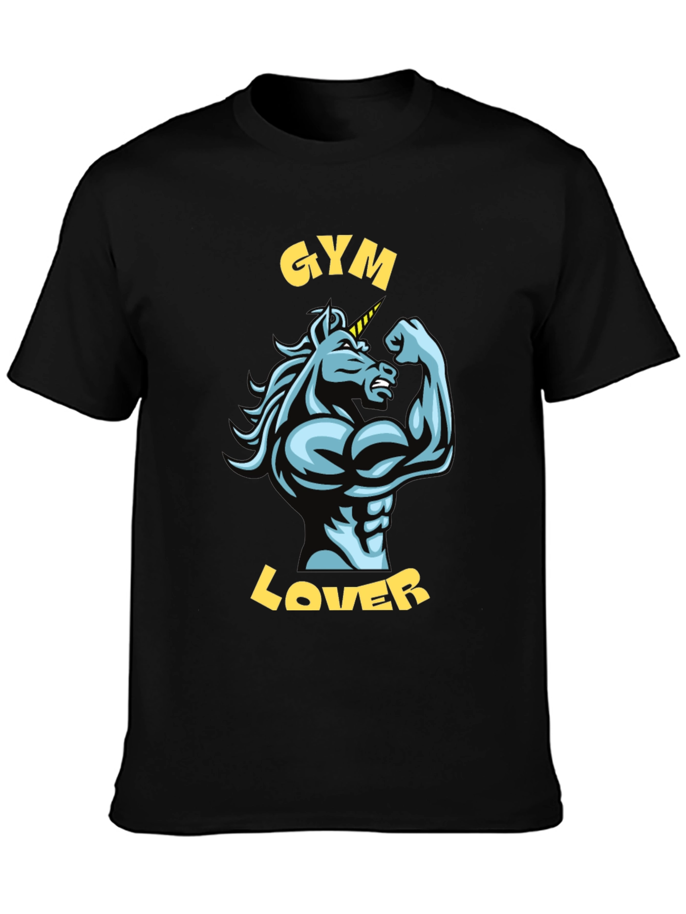 Gym Lover Unicorn Graphic T-Shirt