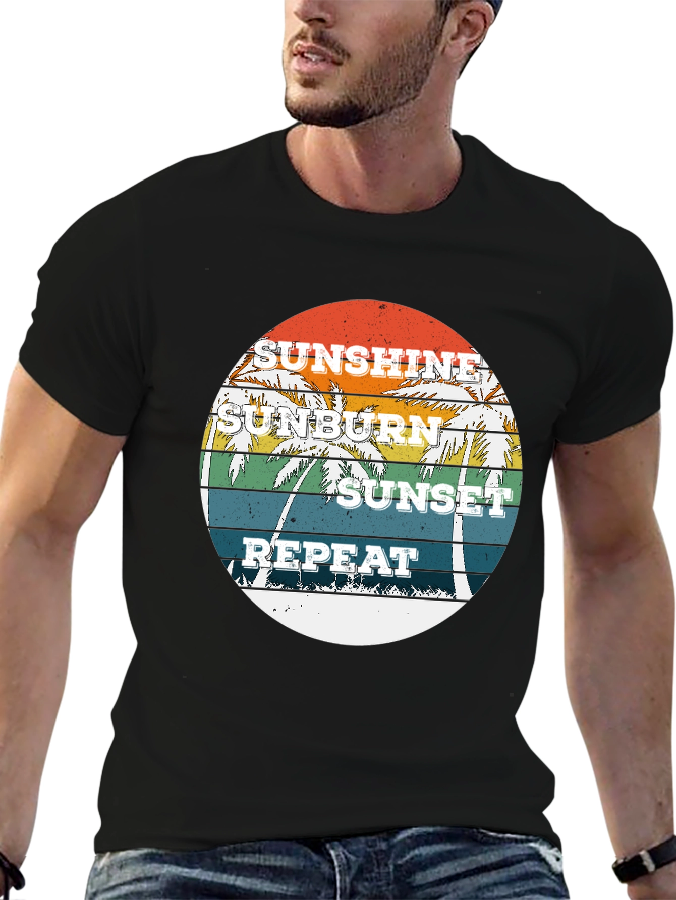 Sunshine Sunburn Sunset Repeat Graphic Tee
