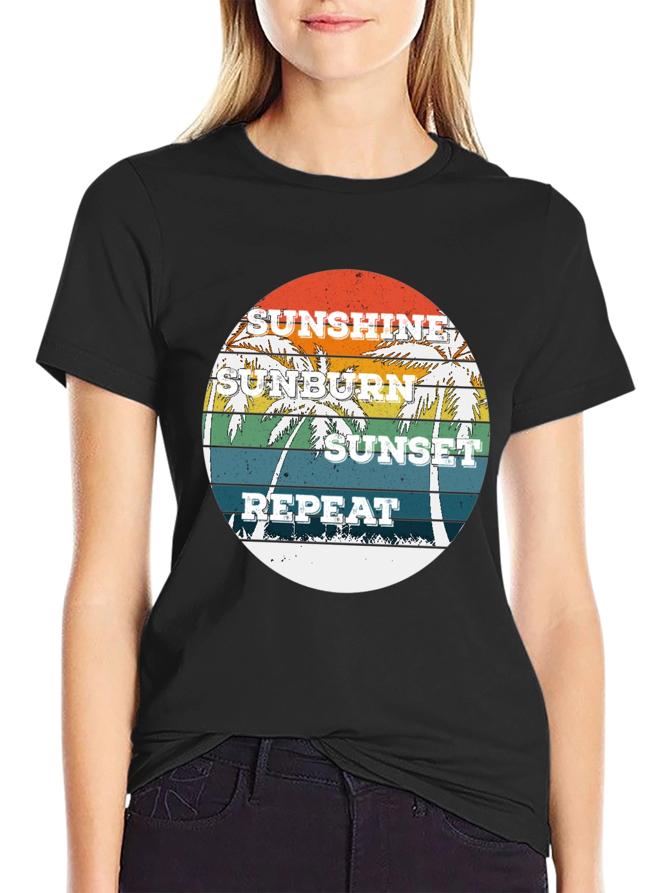 Sunshine Sunburn Sunset Repeat Graphic Tee
