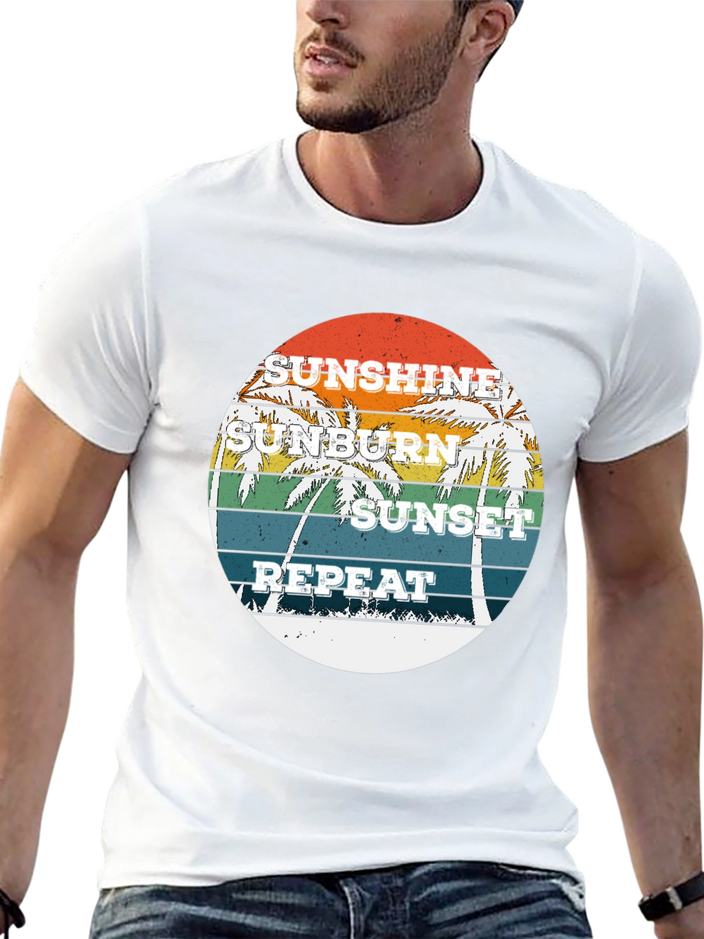Sunshine Sunburn Sunset Repeat Graphic Tee