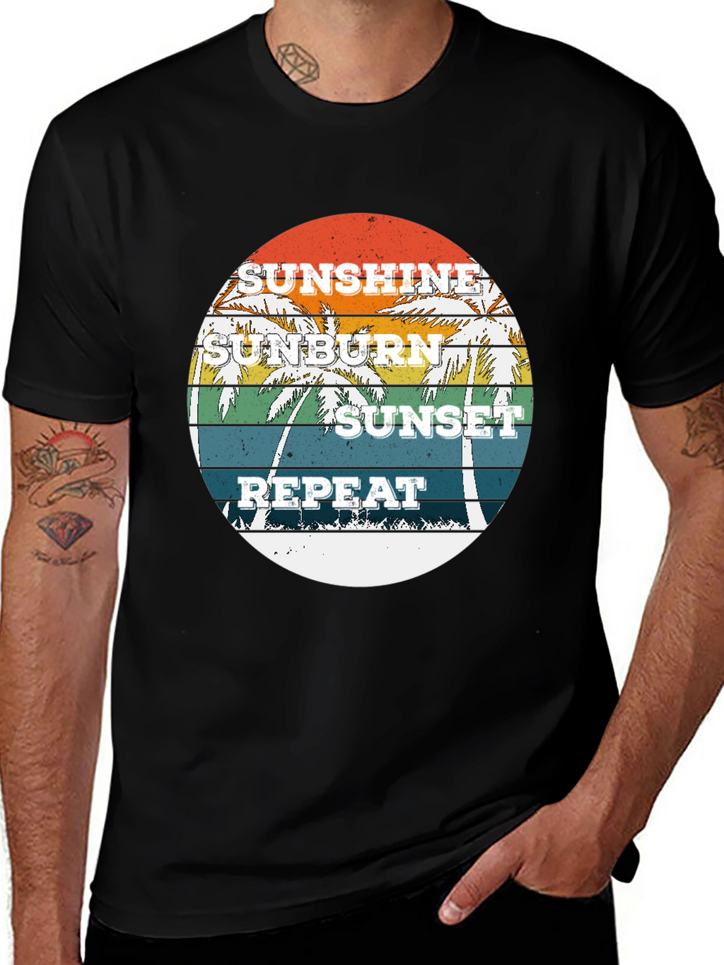 Sunshine Sunburn Sunset Repeat Graphic Tee