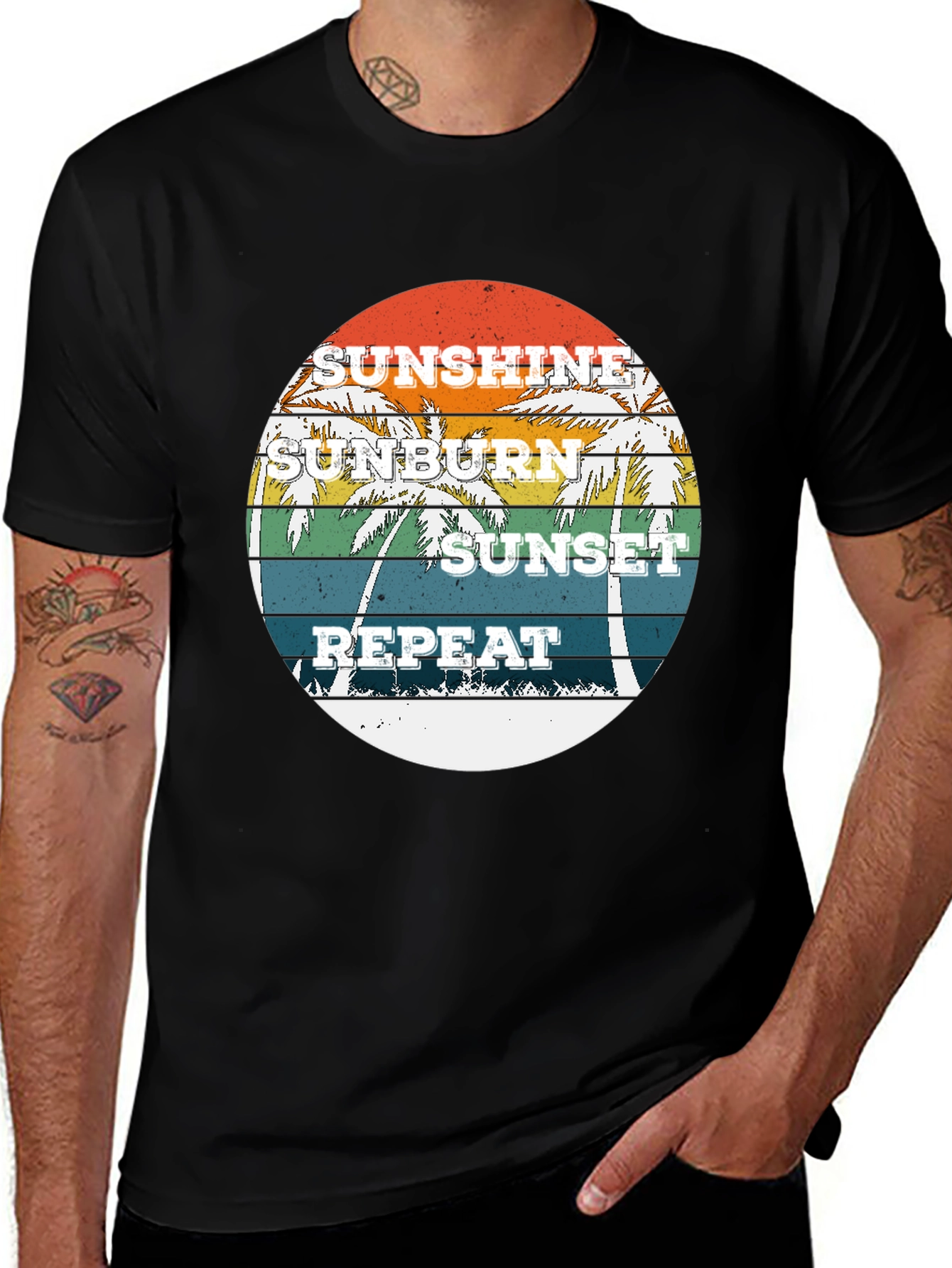 Sunshine Sunburn Sunset Repeat Graphic Tee