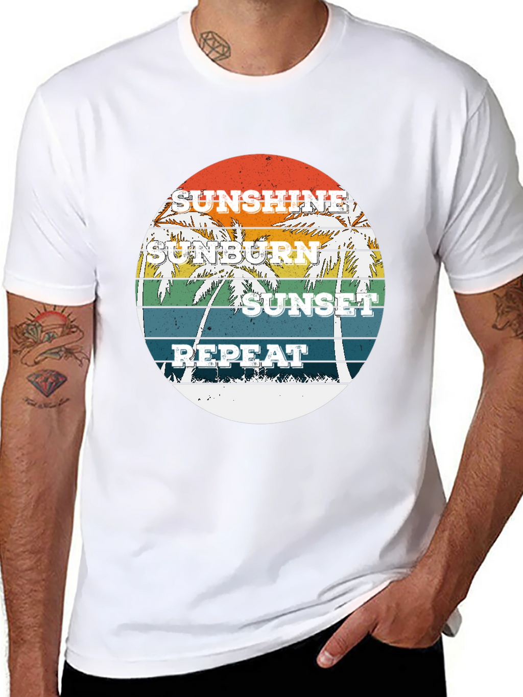 Sunshine Sunburn Sunset Repeat Graphic Tee