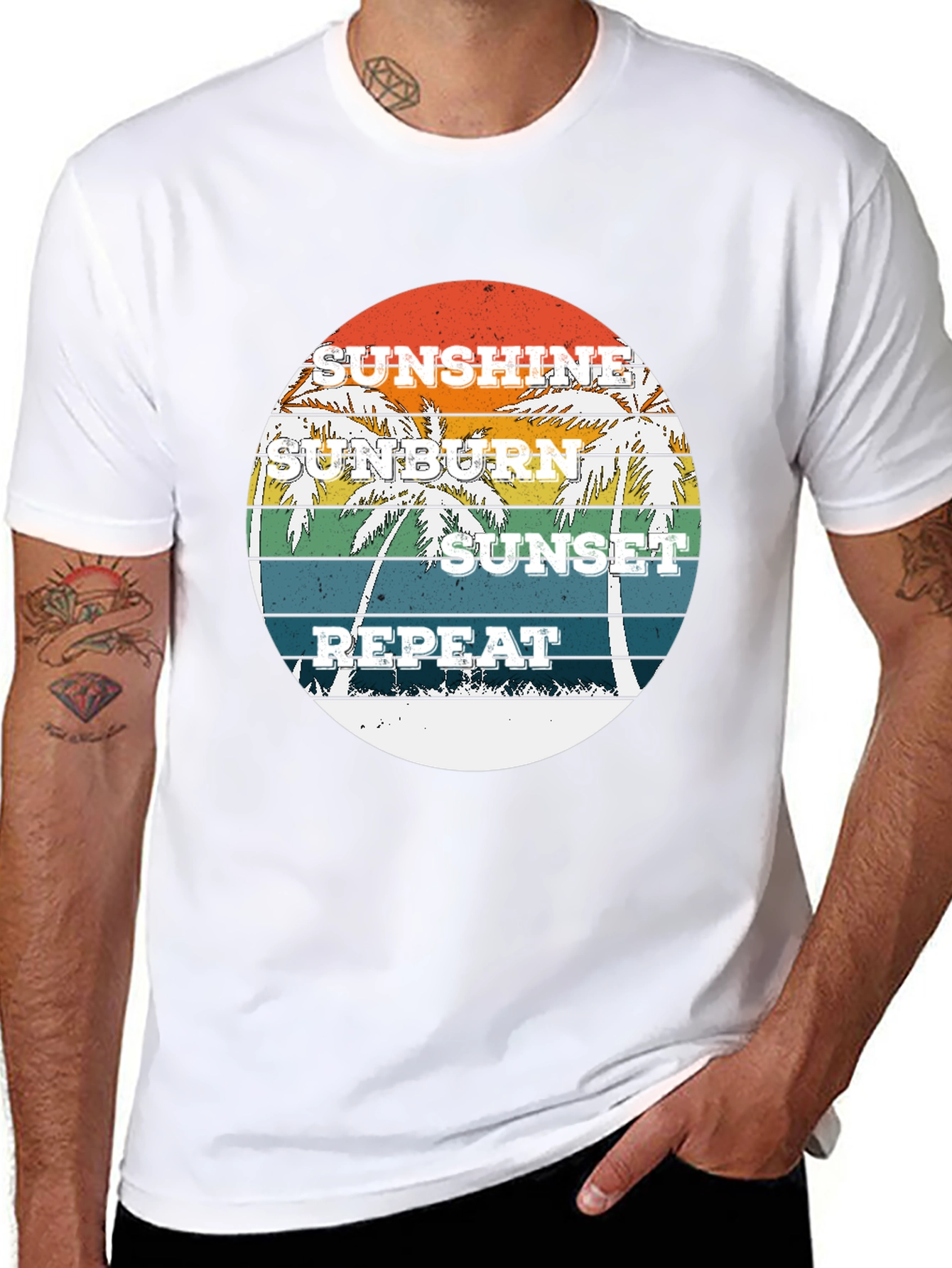 Sunshine Sunburn Sunset Repeat Graphic Tee