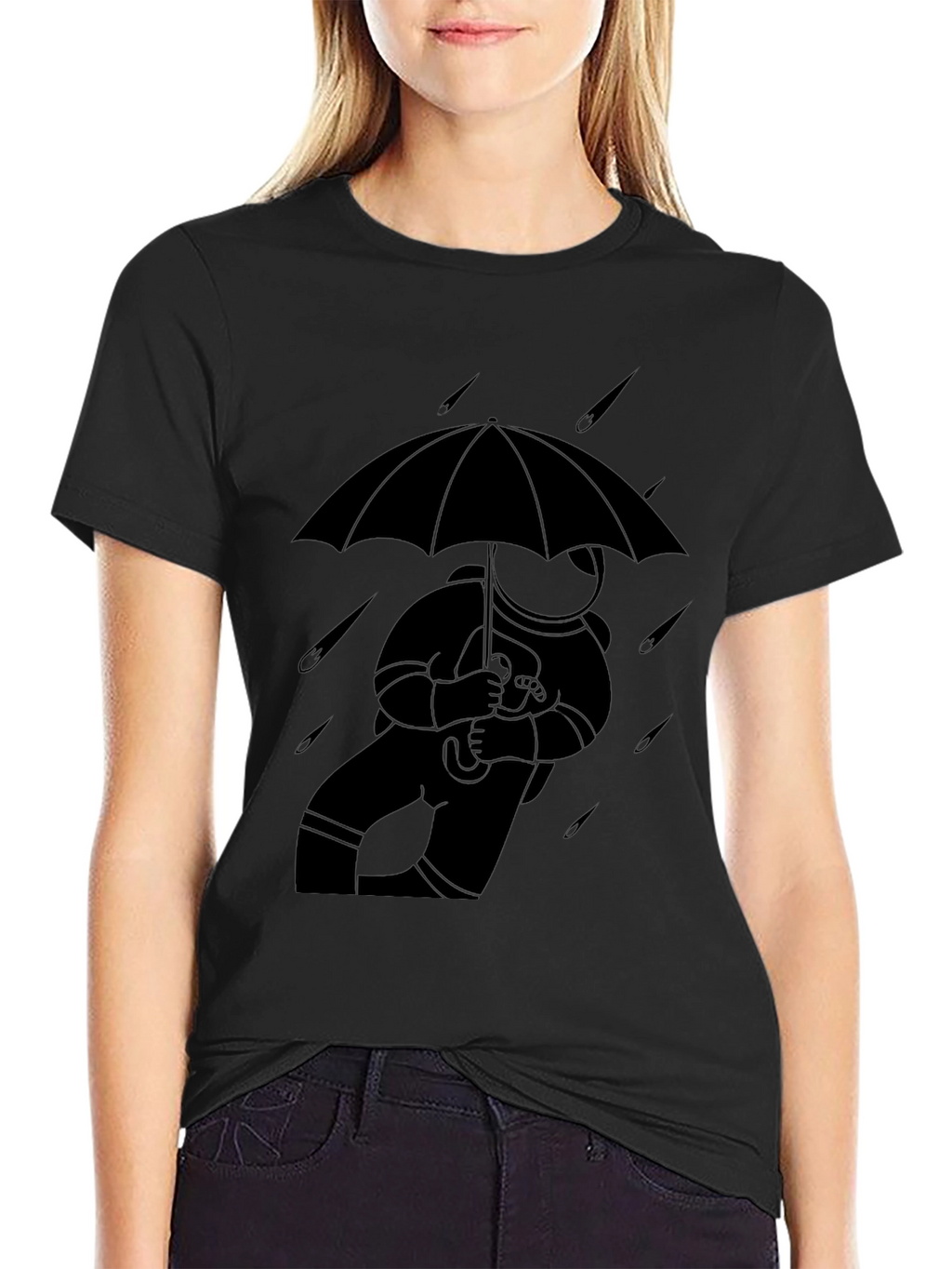 Astronaut Umbrella T-Shirt - Stylish Space Tee