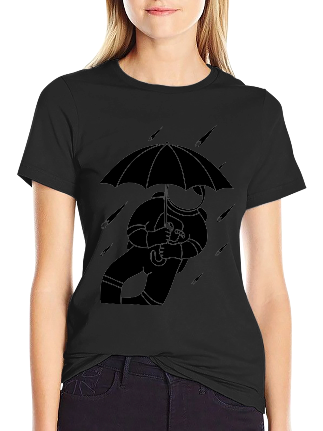 Astronaut Umbrella T-Shirt - Stylish Space Tee