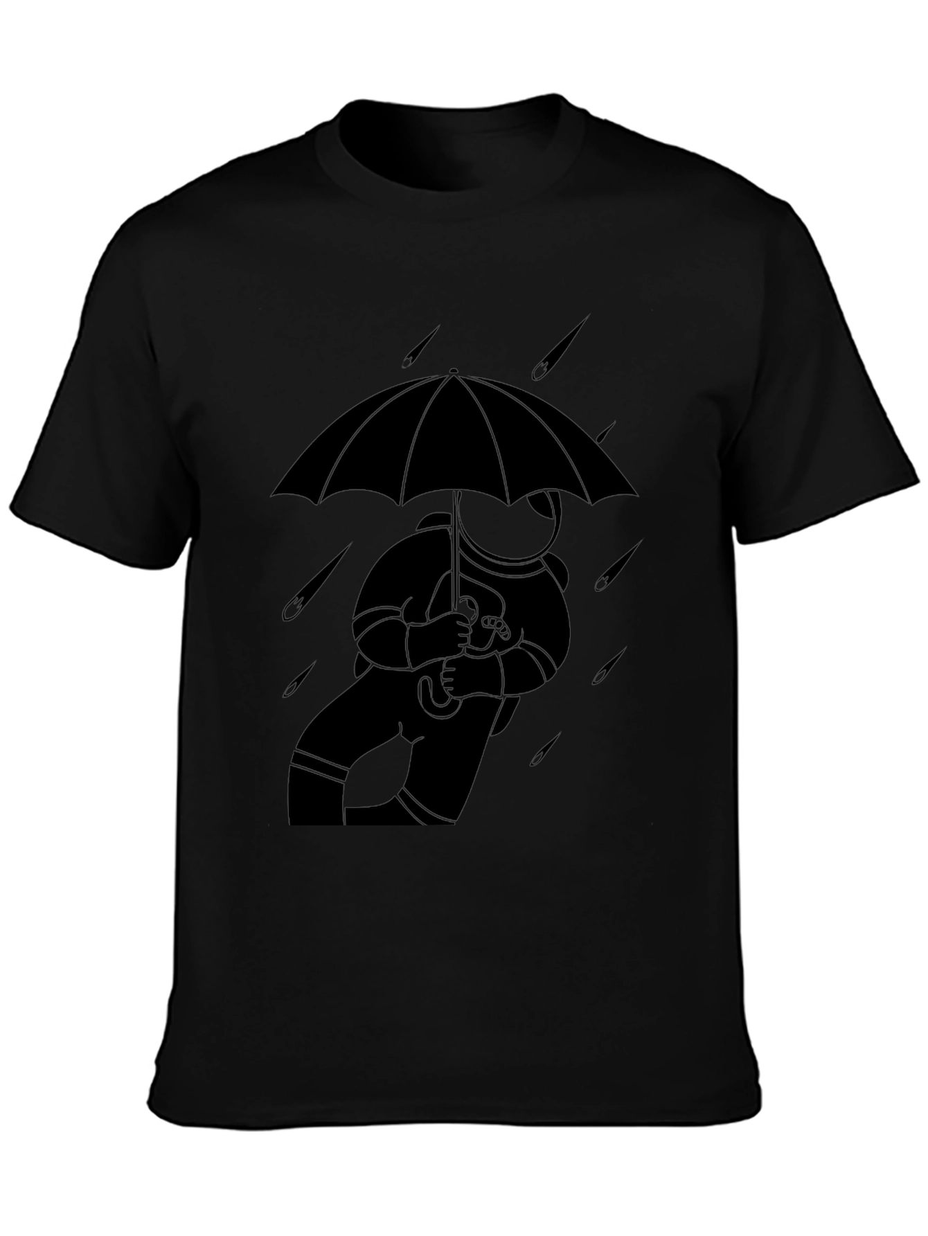 Astronaut Umbrella T-Shirt - Stylish Space Tee