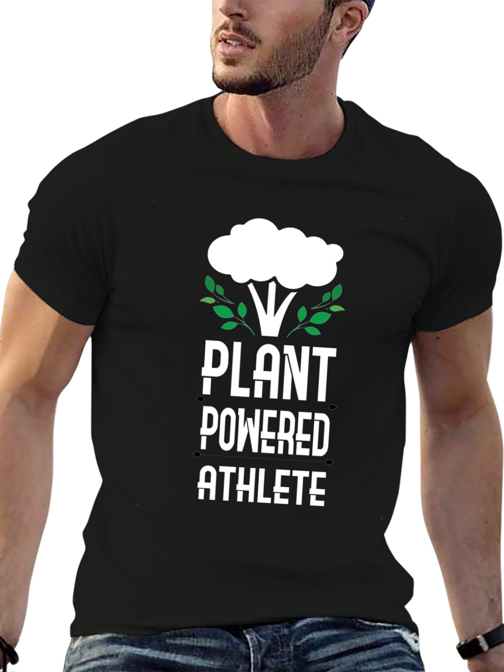 Plant Powered Athlete Black T-Shirt