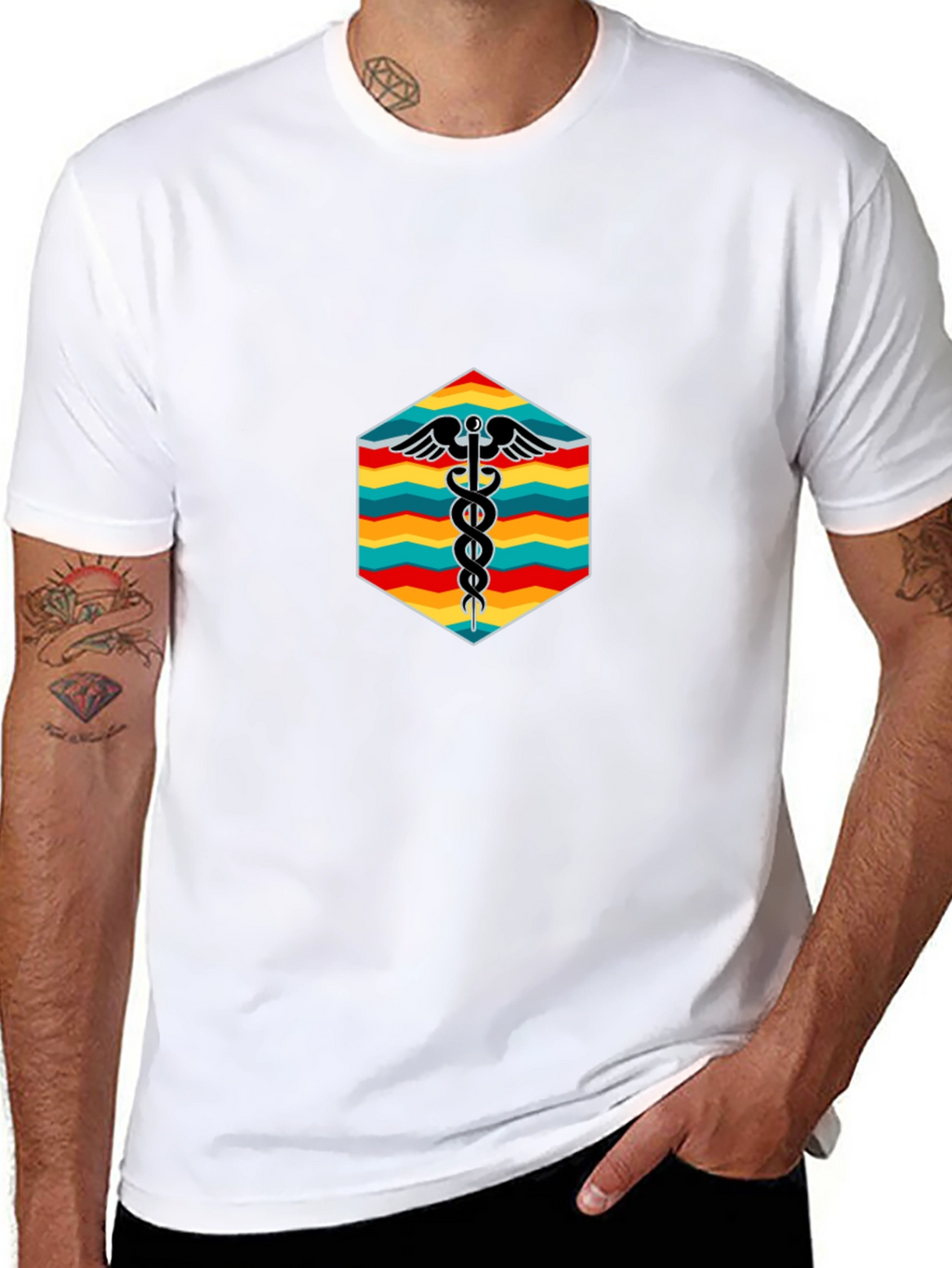Retro Medical Caduceus T-Shirt