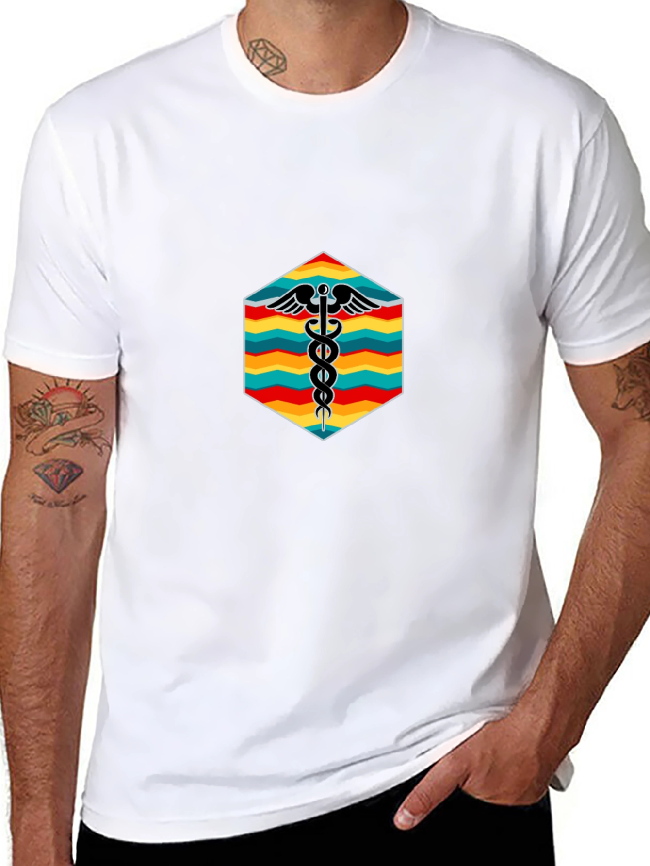 Retro Medical Caduceus T-Shirt