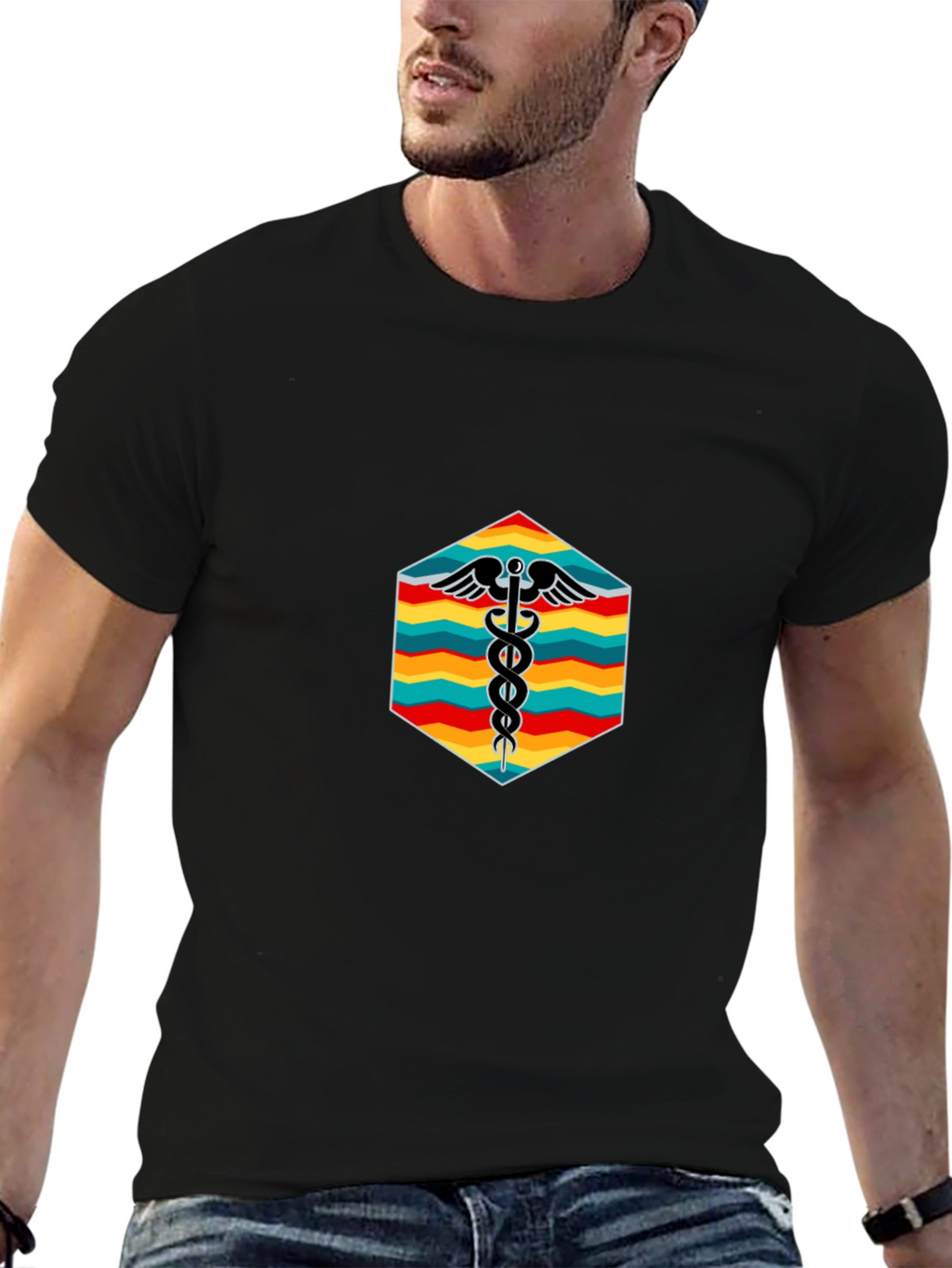 Retro Medical Caduceus T-Shirt