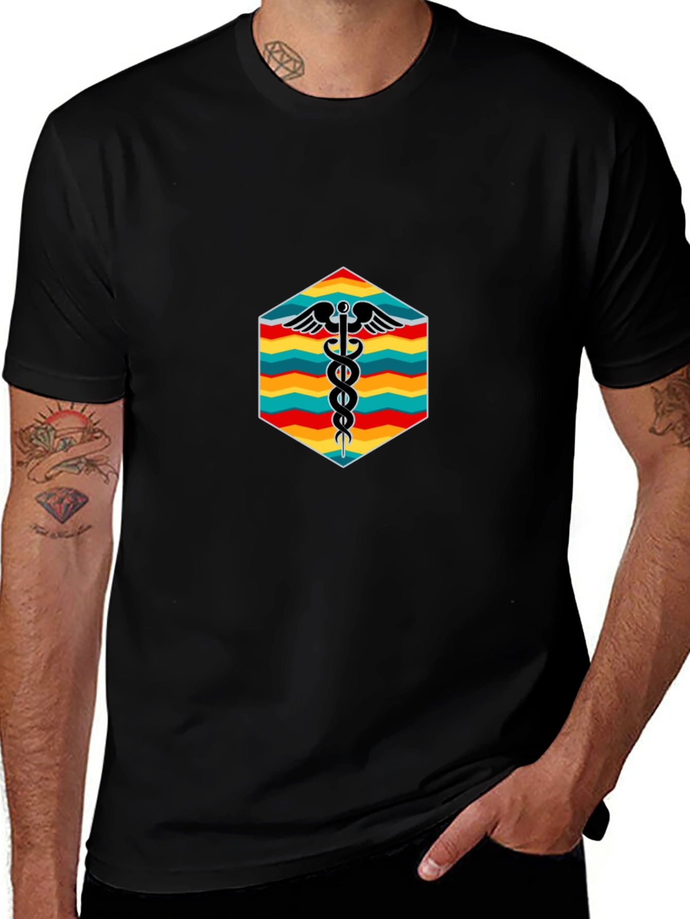 Retro Medical Caduceus T-Shirt