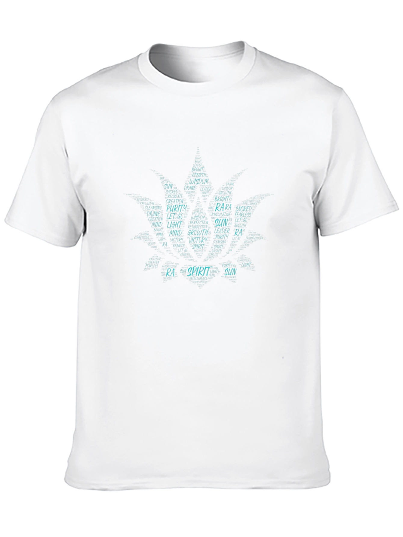 Word Art Leaf T-Shirt - Black