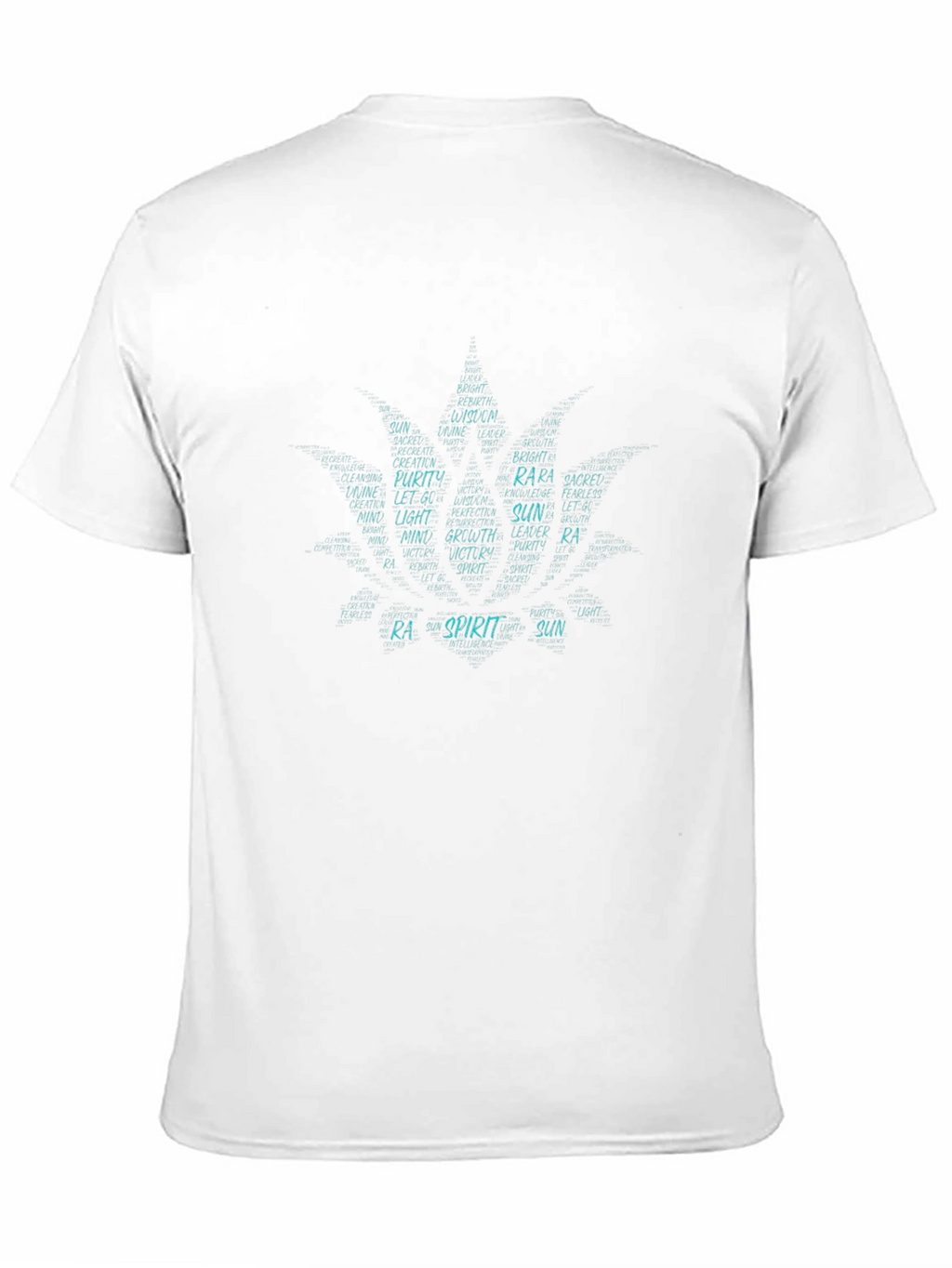 Word Art Leaf T-Shirt - Black