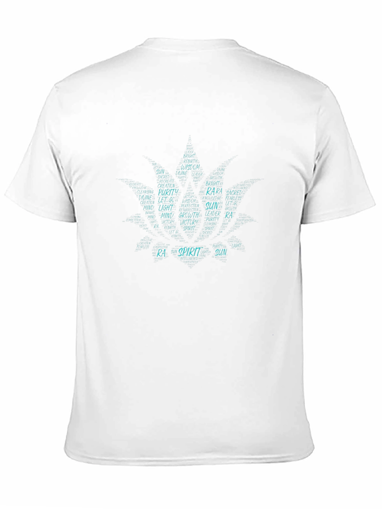 Word Art Leaf T-Shirt - Black