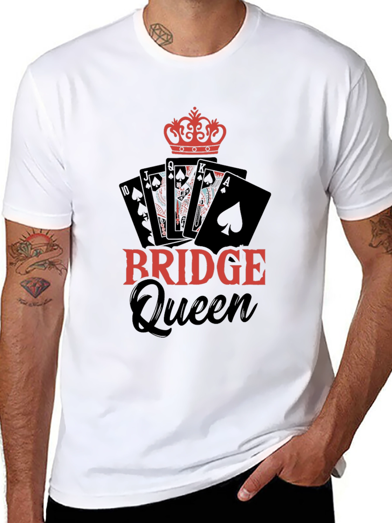 Bridge Queen T-Shirt - Card Game Apparel