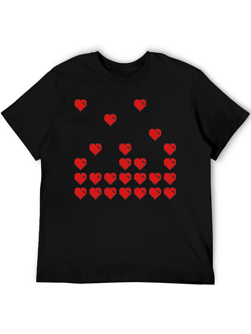 Pixel Hearts Graphic T-Shirt - Gamer Style Tee