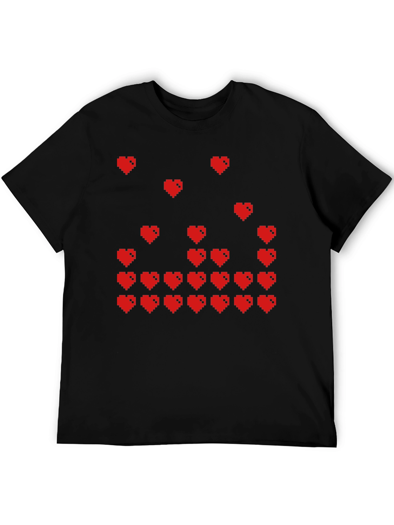 Pixel Hearts Graphic T-Shirt - Gamer Style Tee