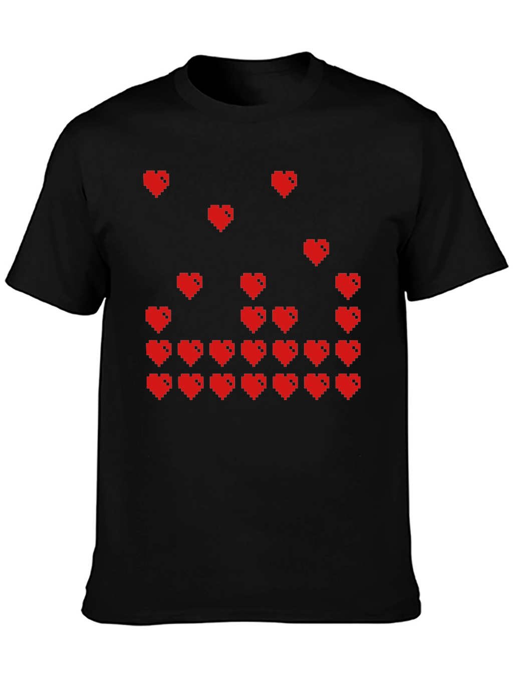 Pixel Hearts Graphic T-Shirt - Gamer Style Tee