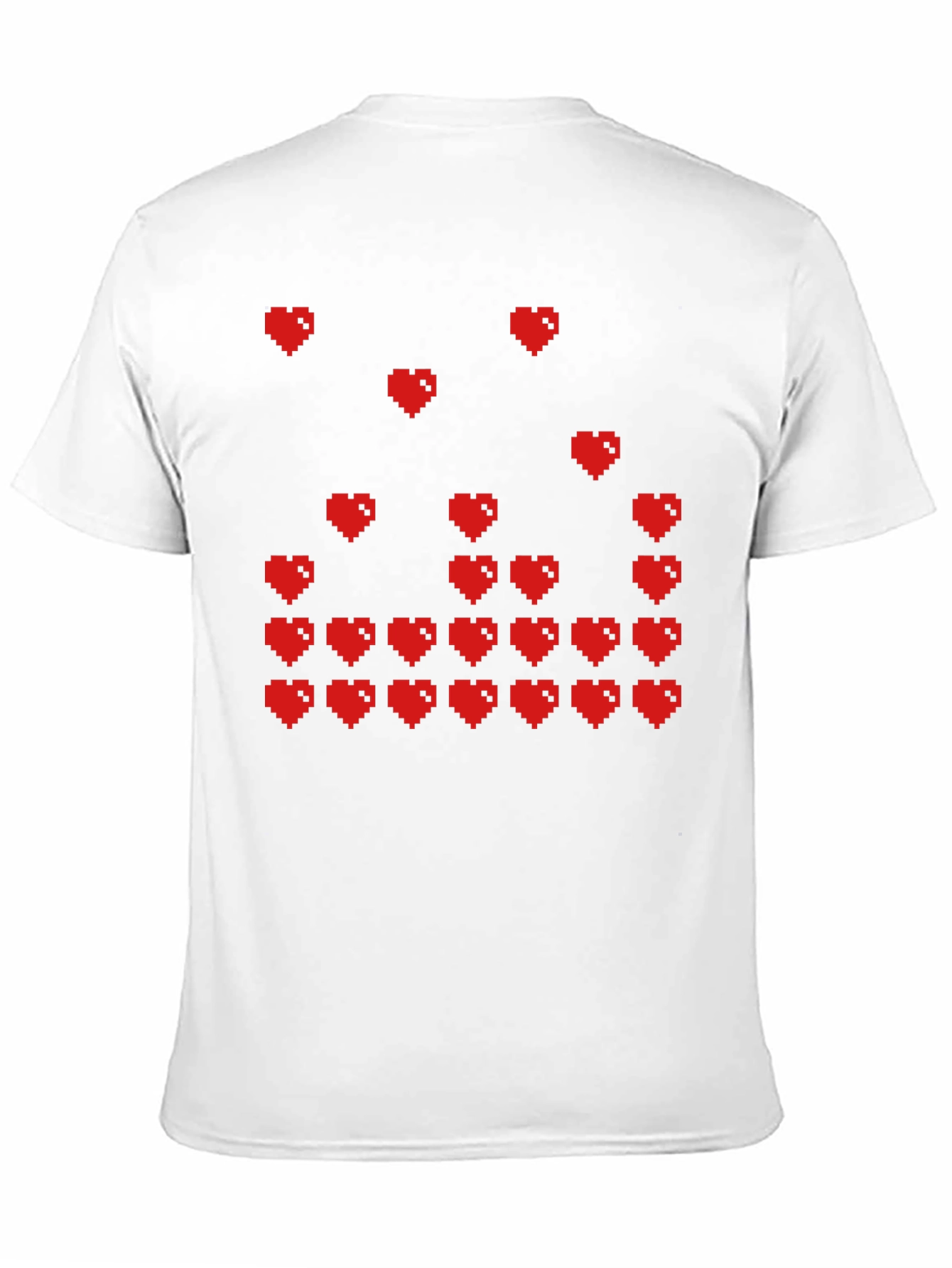 Pixel Hearts Graphic T-Shirt - Gamer Style Tee
