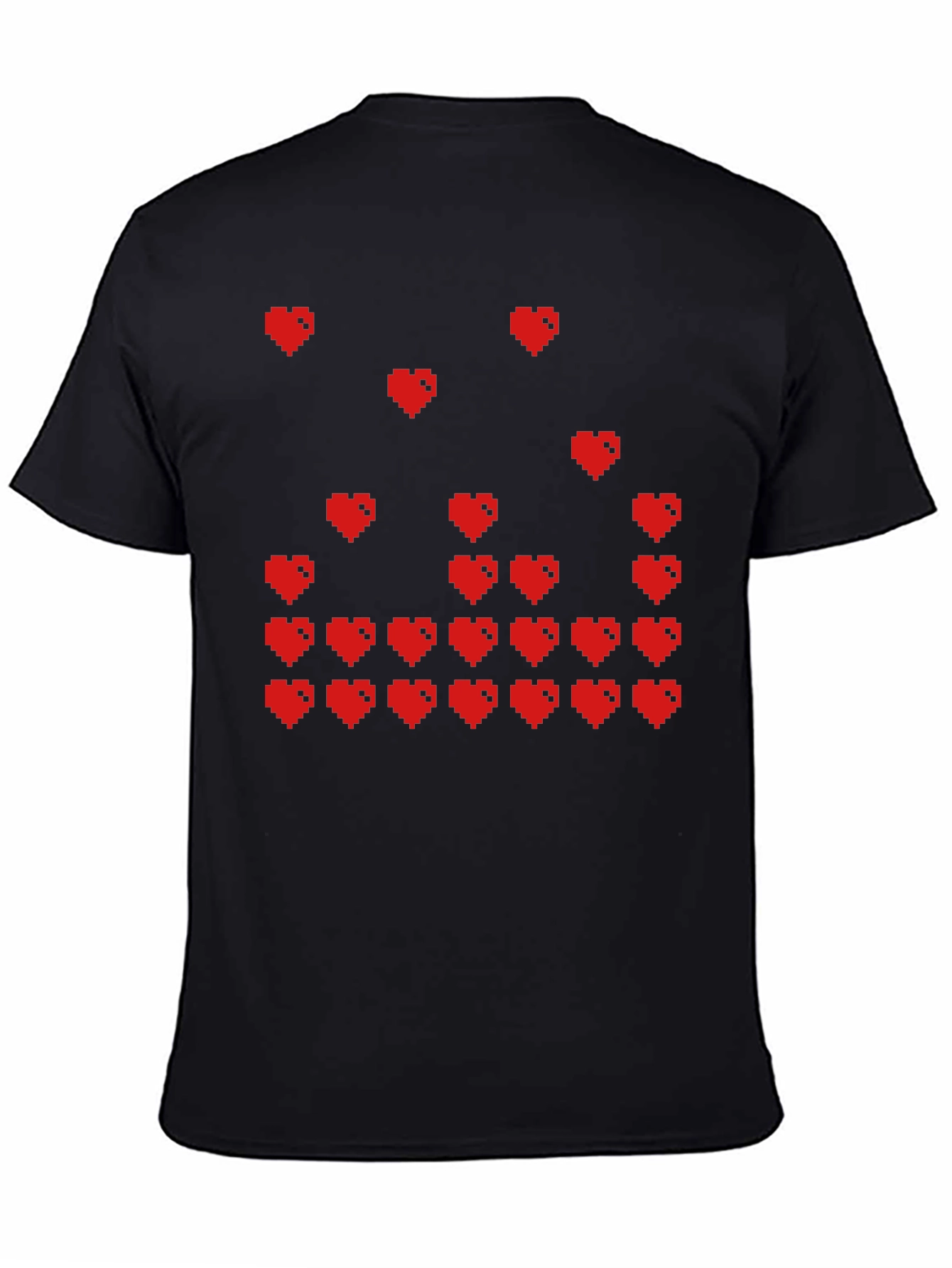 Pixel Hearts Graphic T-Shirt - Gamer Style Tee
