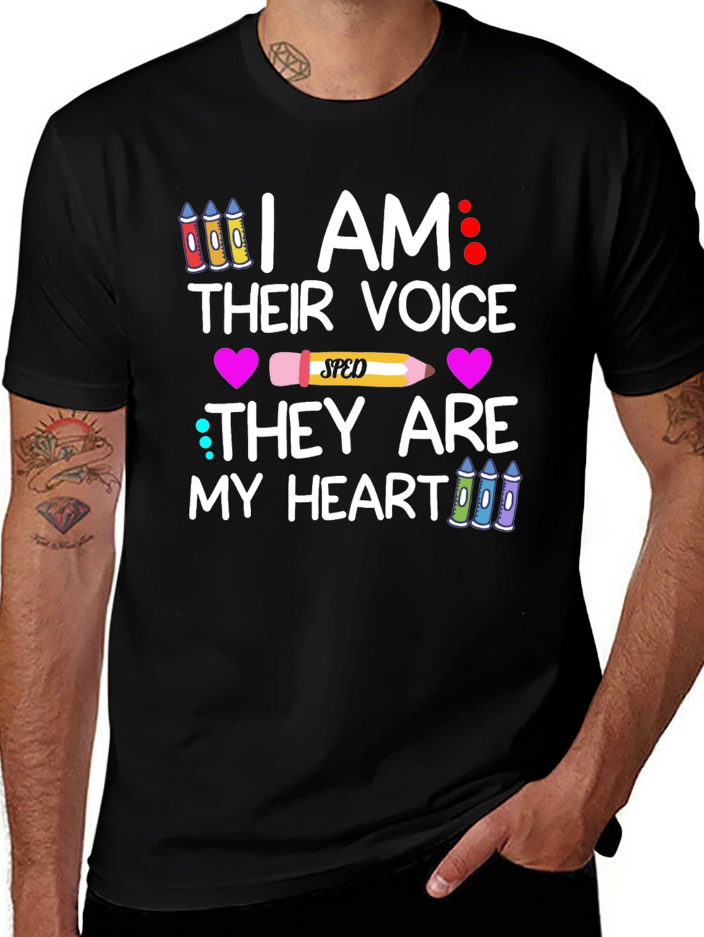 I Am Their Voice SPED Teacher Graphic T-Shirt