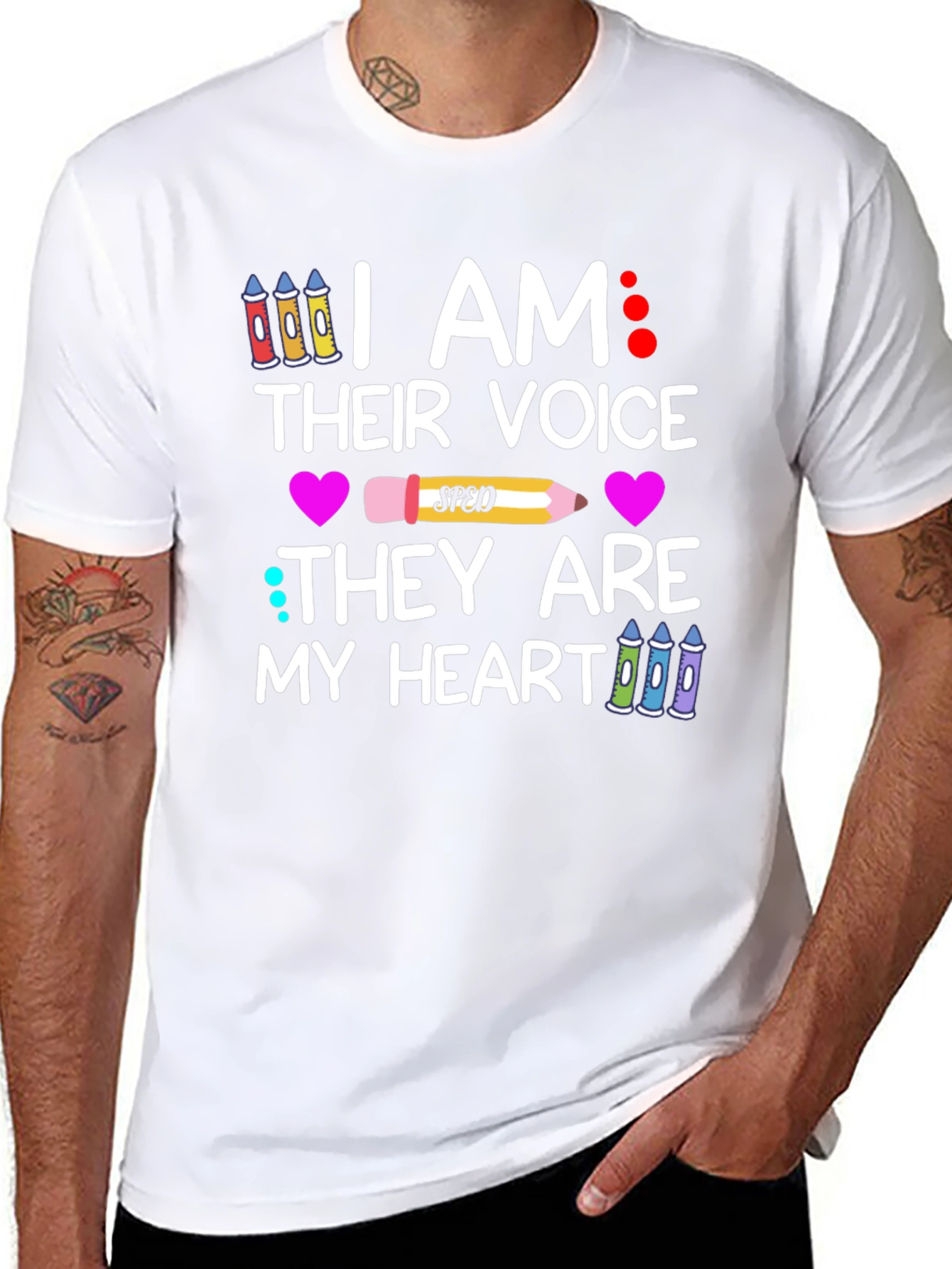 I Am Their Voice SPED Teacher Graphic T-Shirt
