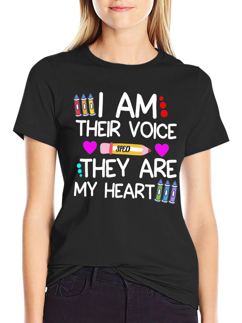 I Am Their Voice SPED Teacher Graphic T-Shirt
