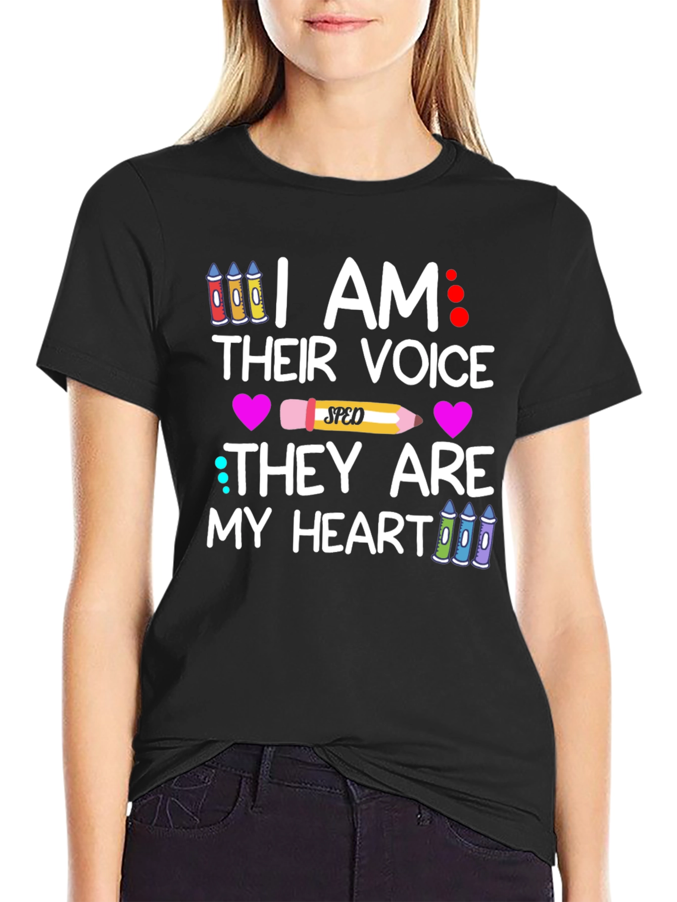 I Am Their Voice SPED Teacher Graphic T-Shirt