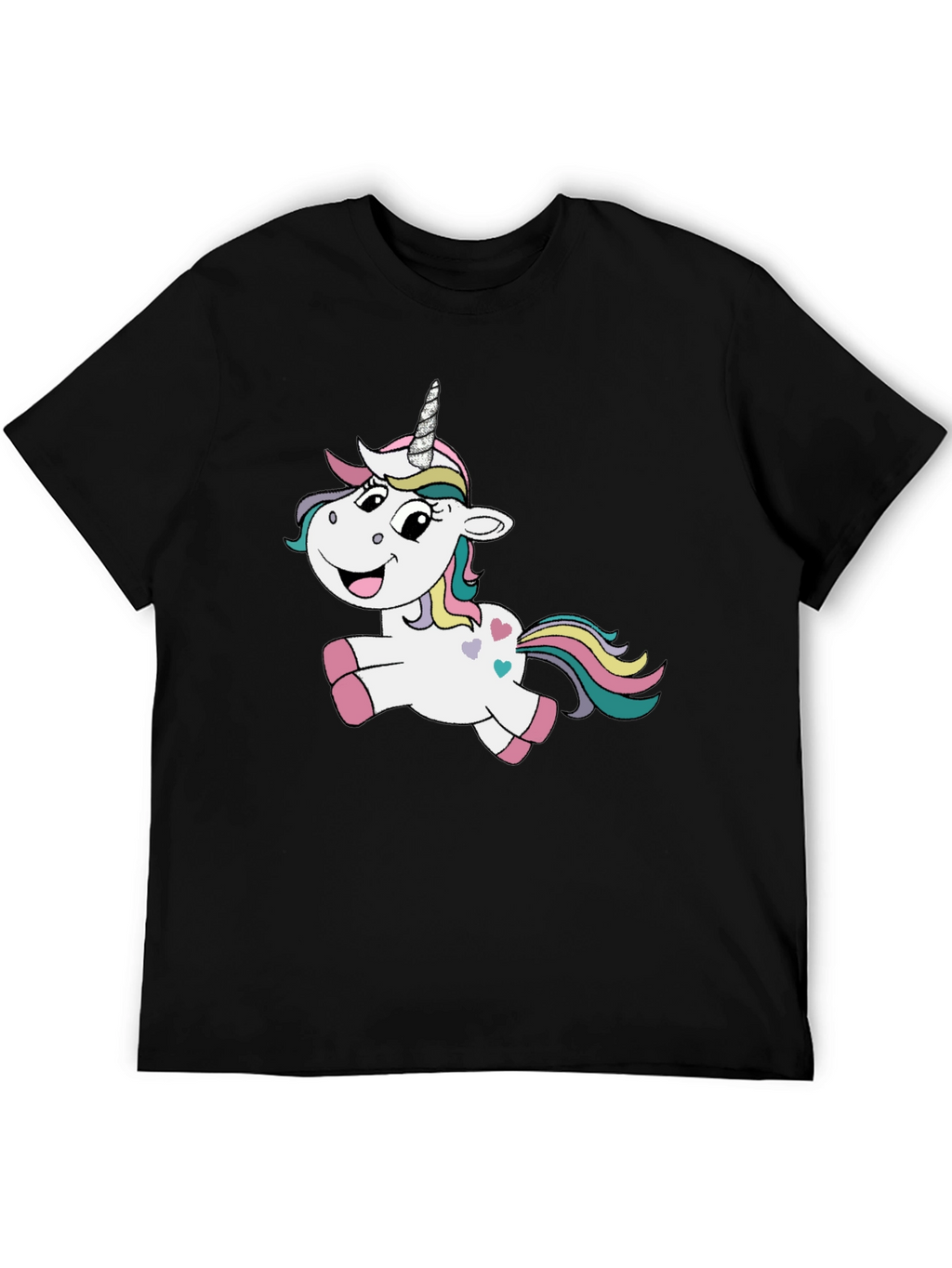 Unicorn Graphic Black T-Shirt