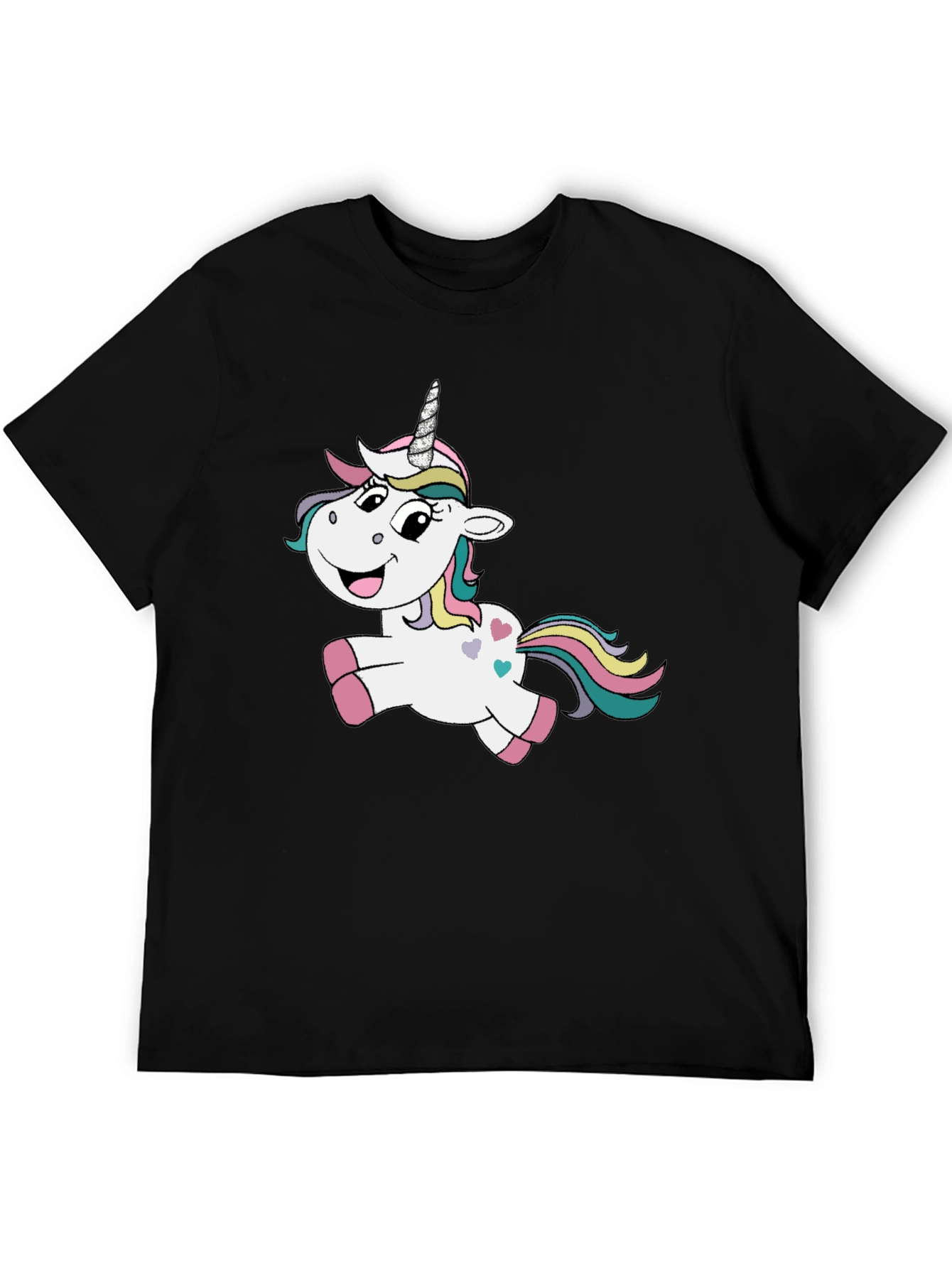 Unicorn Graphic Black T-Shirt