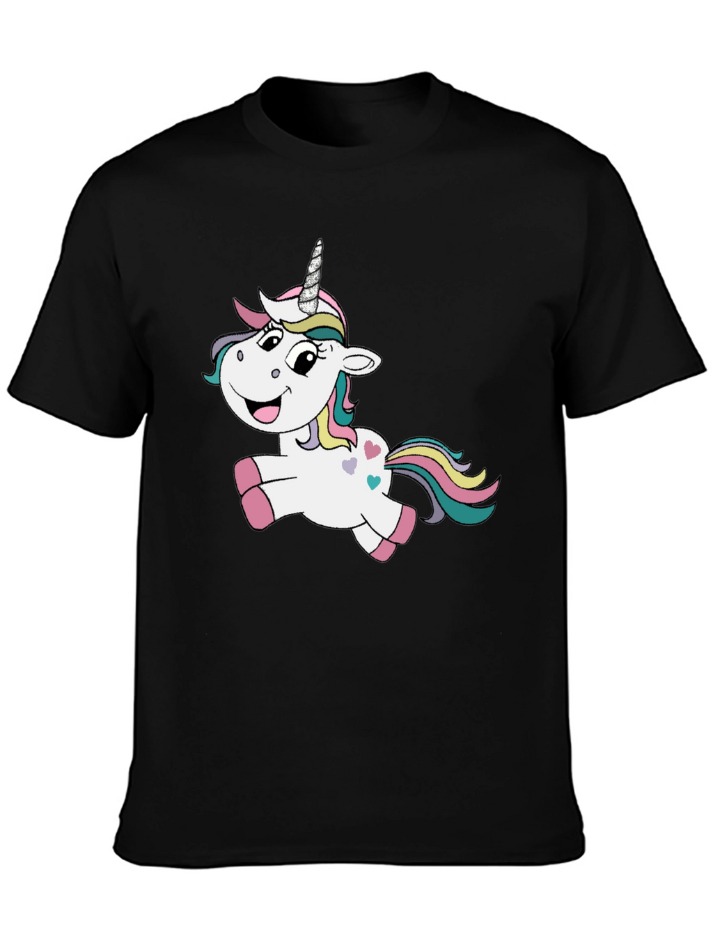 Unicorn Graphic Black T-Shirt