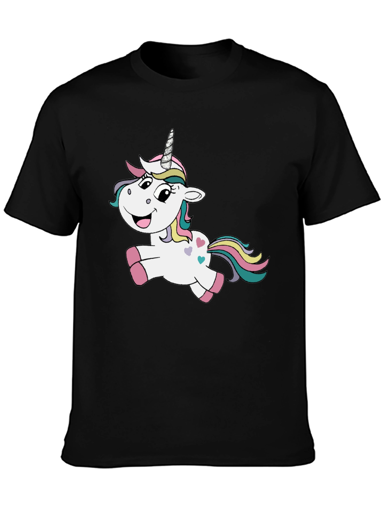 Unicorn Graphic Black T-Shirt