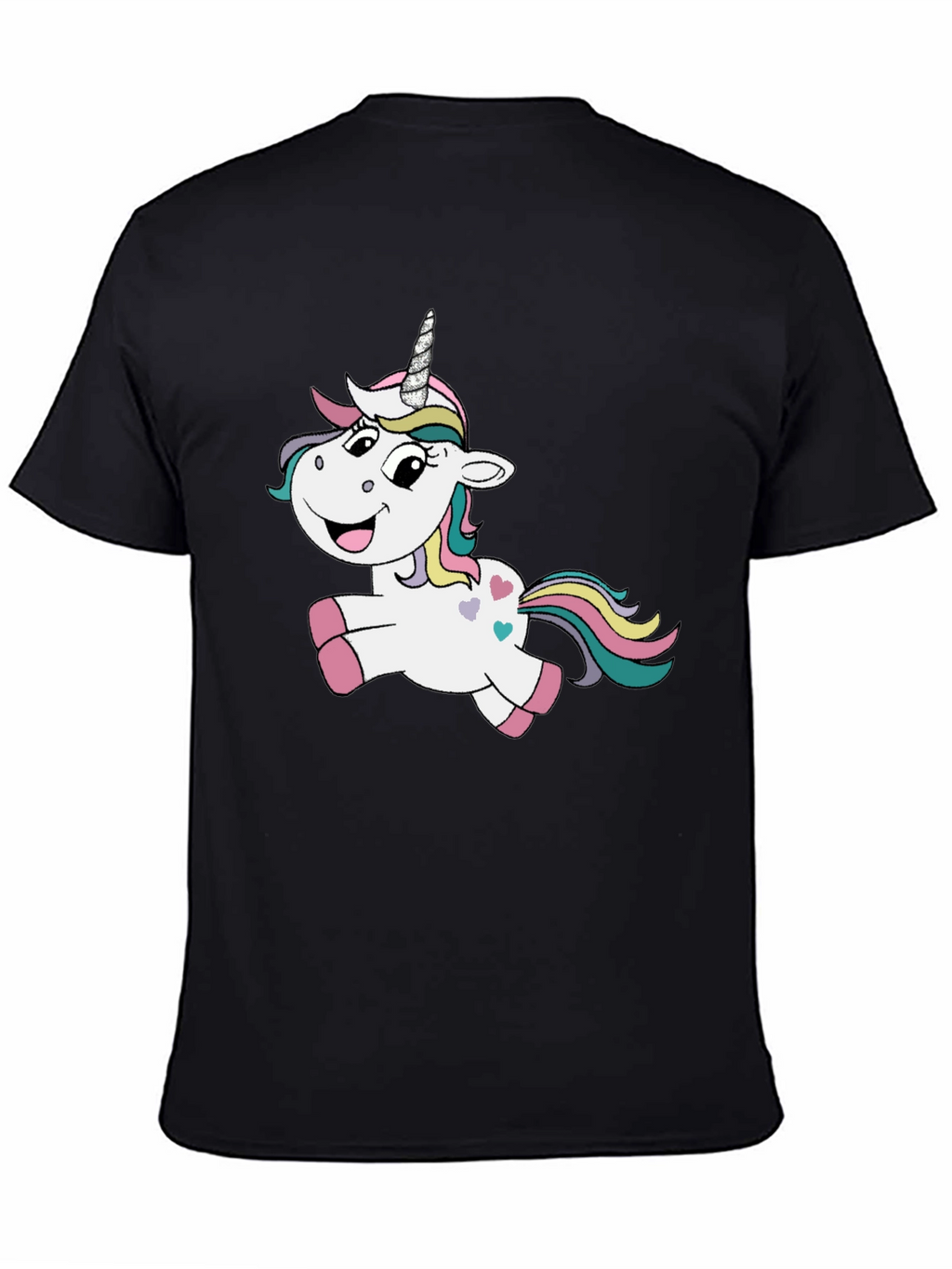 Unicorn Graphic Black T-Shirt