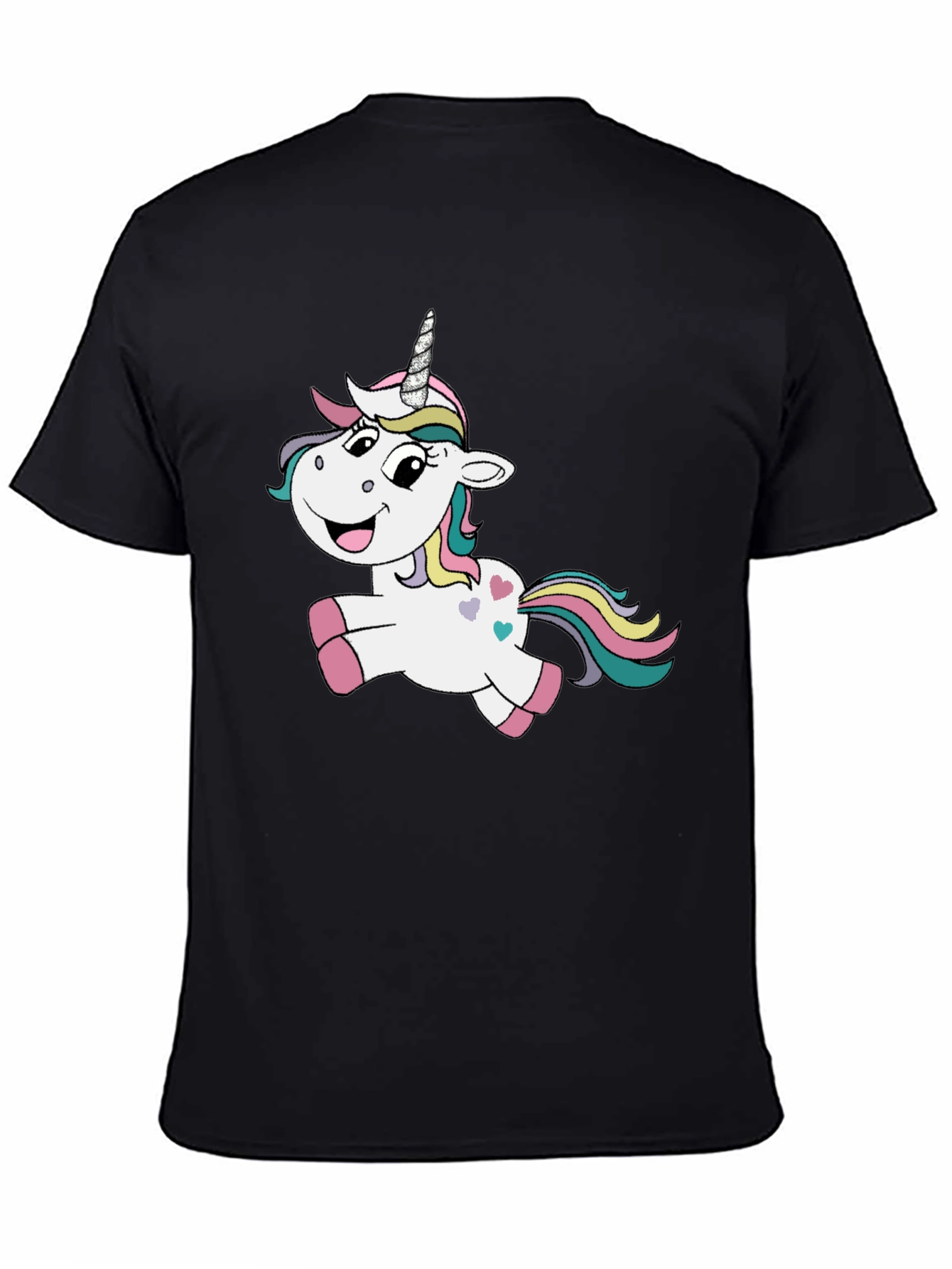 Unicorn Graphic Black T-Shirt