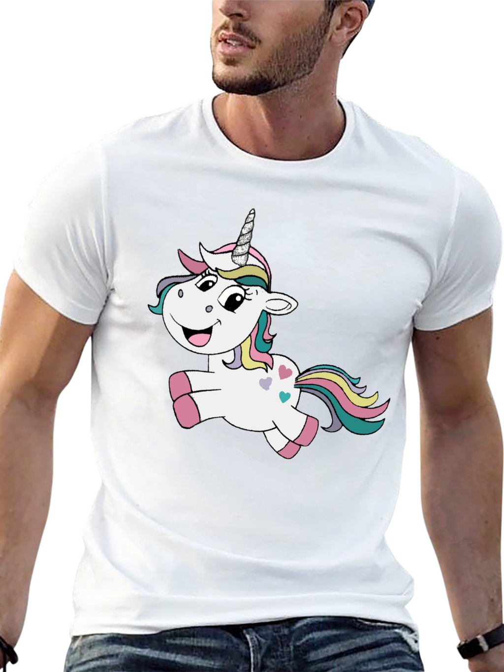 Unicorn Graphic Black T-Shirt